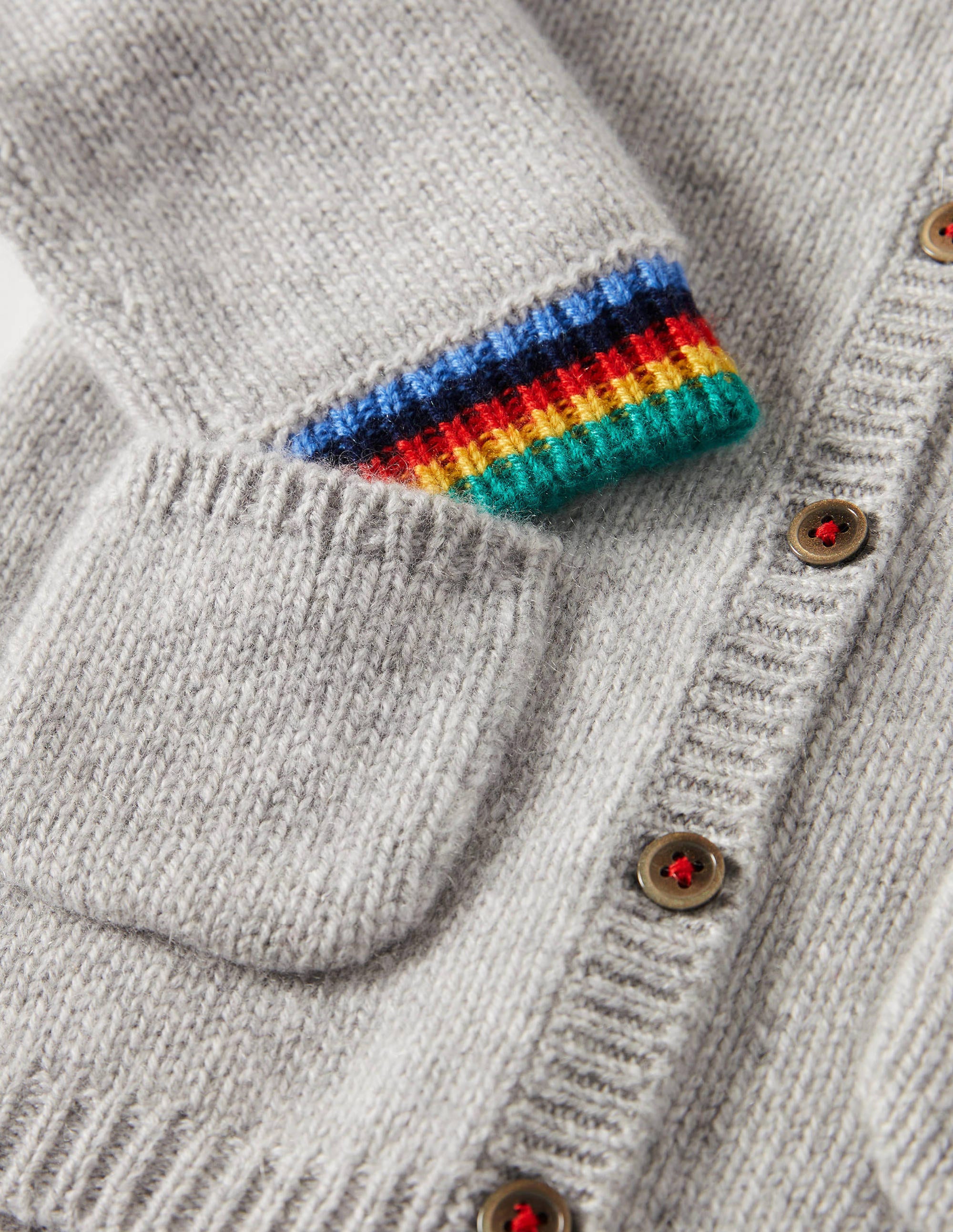 Cashmere Cardigan-Grey Marl - Image 3