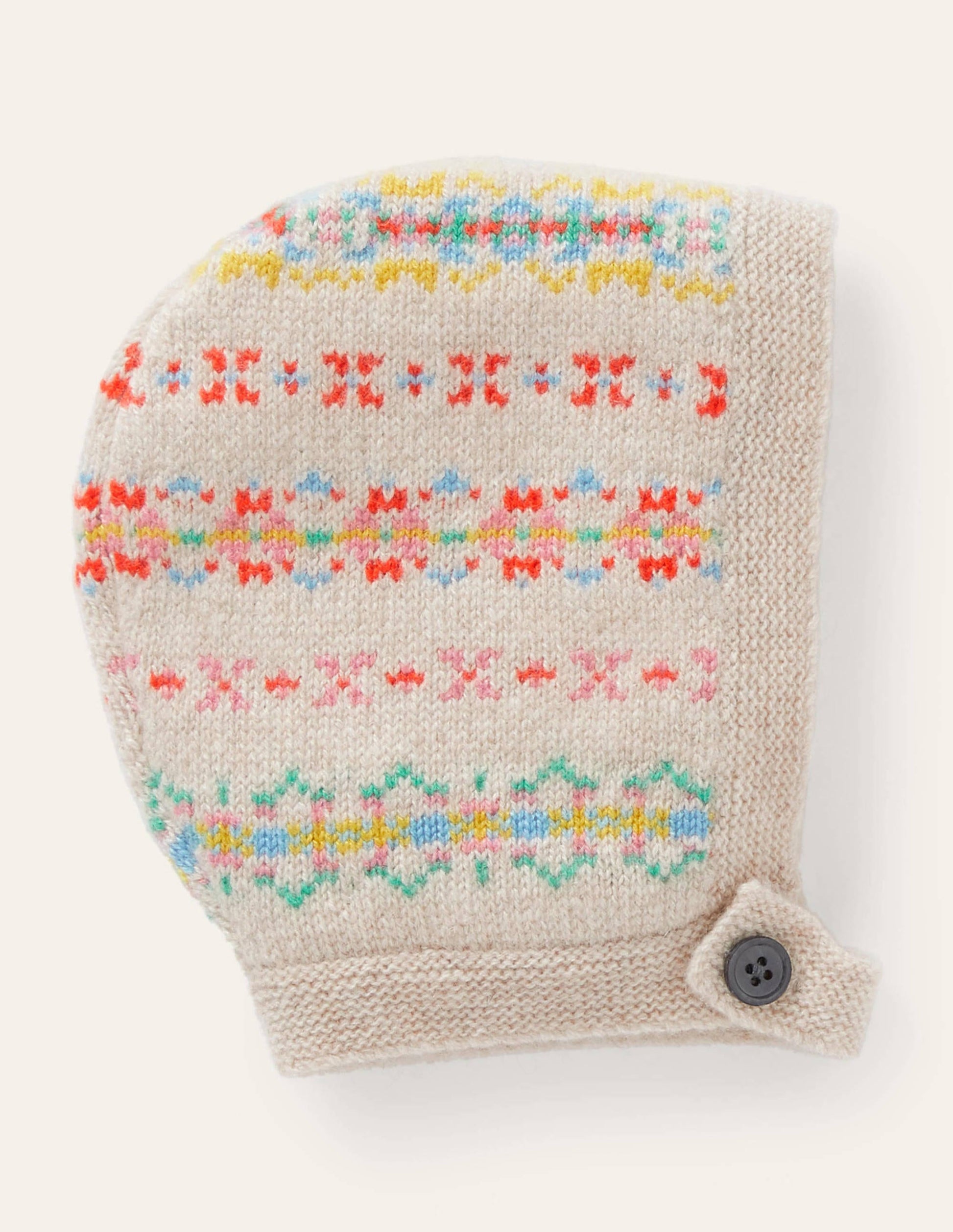 Cashmere Fair Isle Bonnet-Multi-1
