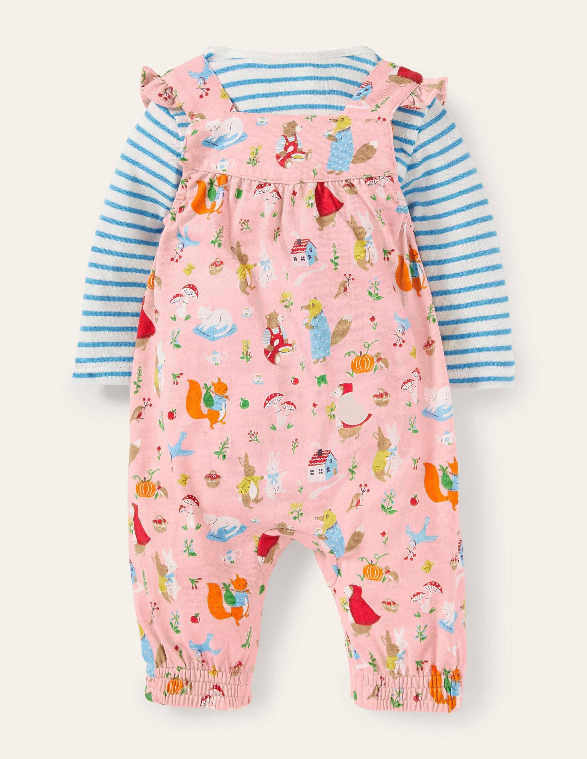 Jersey Overalls Set-Boto Pink Bedtime Stories-2