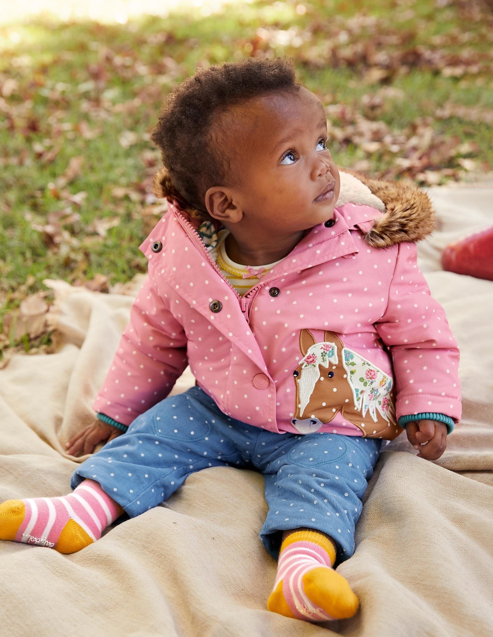 Girls 3-in-1 Jacket-Formica Pink Horses-5