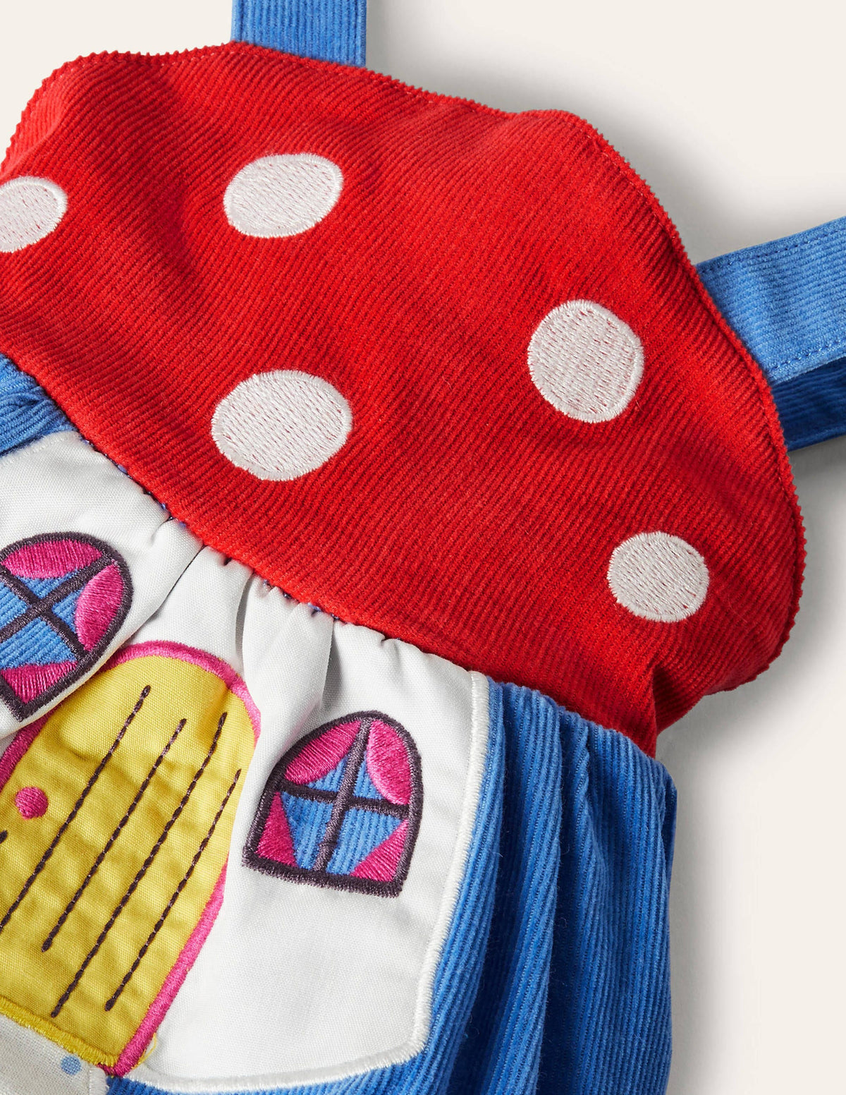 Novelty Cord Pinnie-Bright Bluebell Toadstool - Image 2