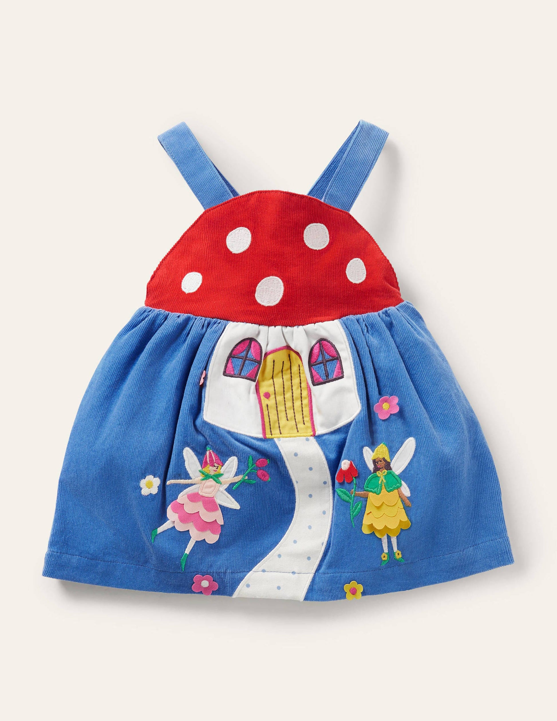 Novelty Cord Pinnie-Bright Bluebell Toadstool-3