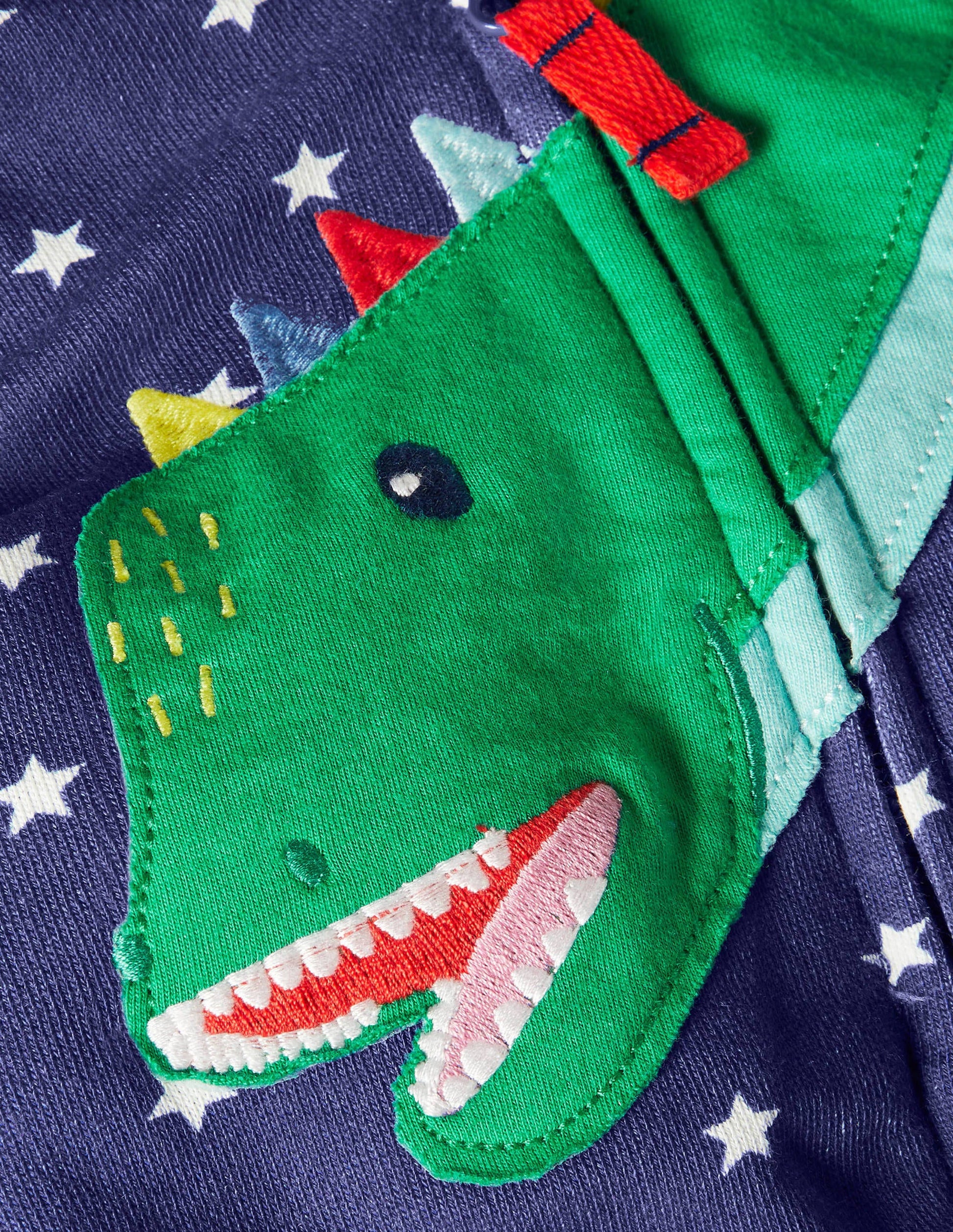 Shaggy-lined Hoodie-Starboard Blue Dino-3