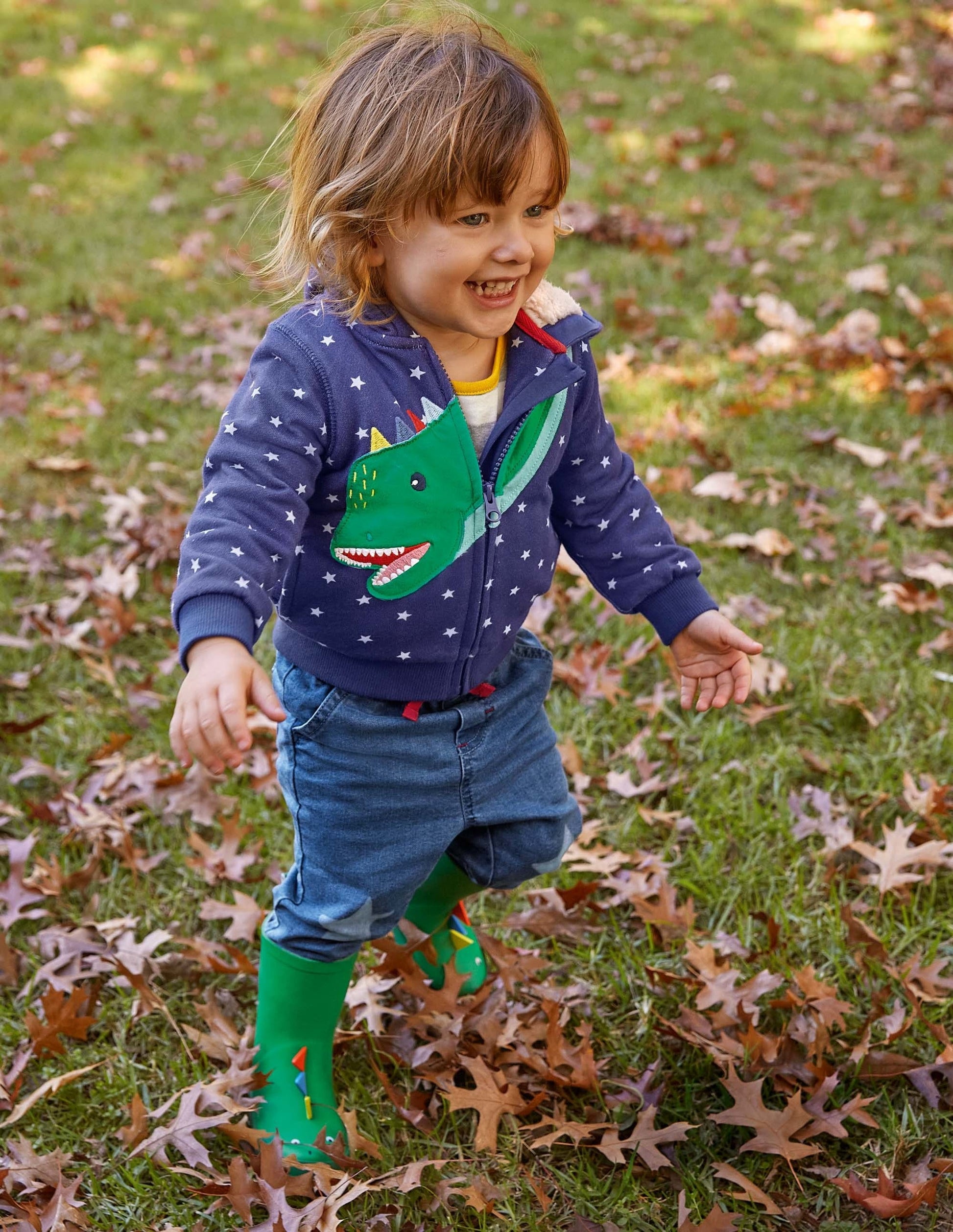 Shaggy-lined Hoodie-Starboard Blue Dino-4