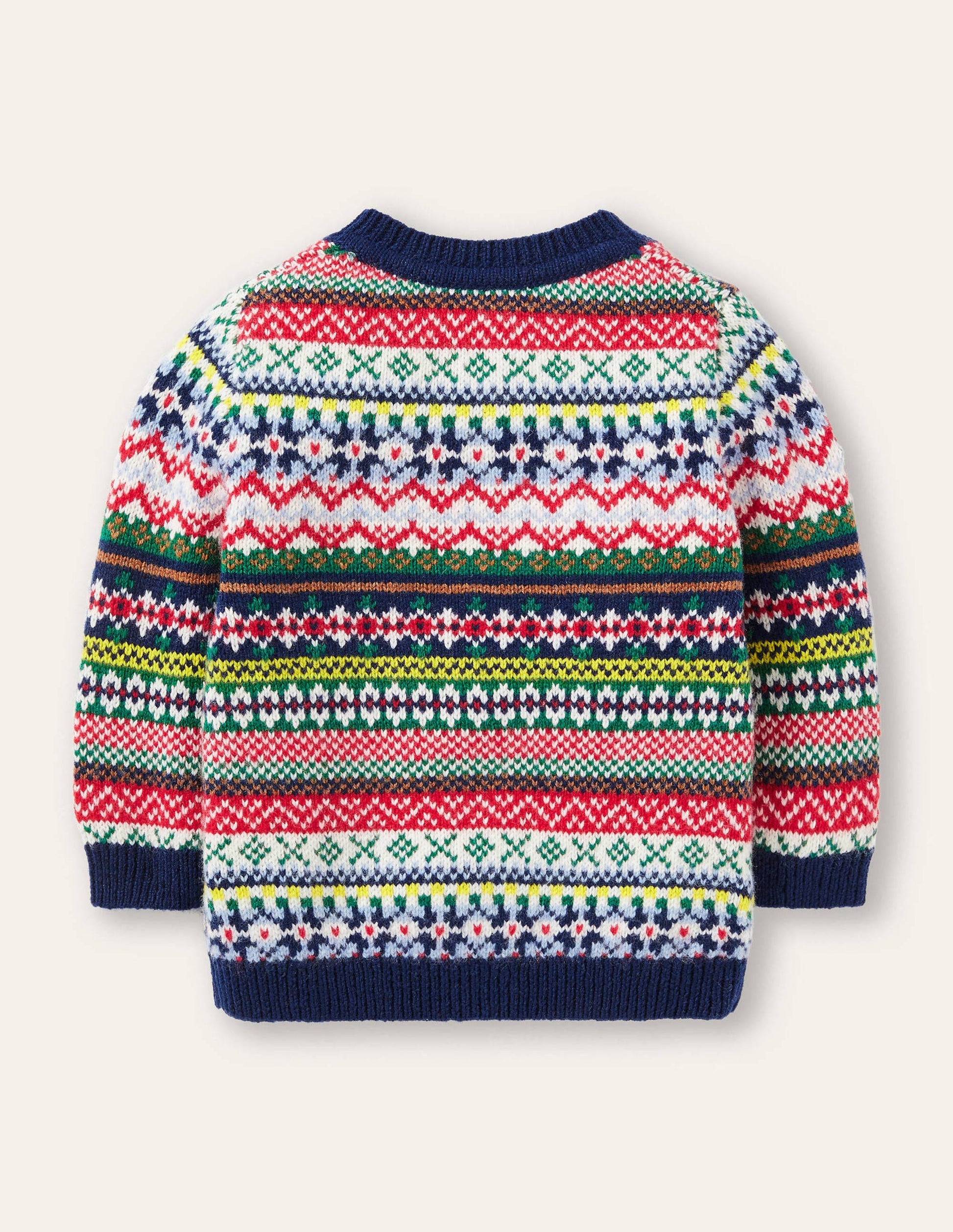 Fair Isle Cardigan-College Navy-2