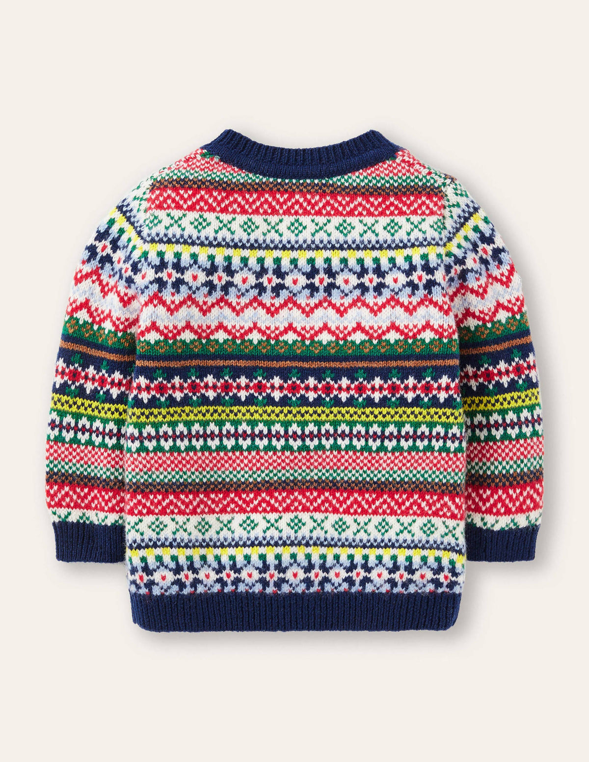 Fair Isle Cardigan-College Navy - Image 2