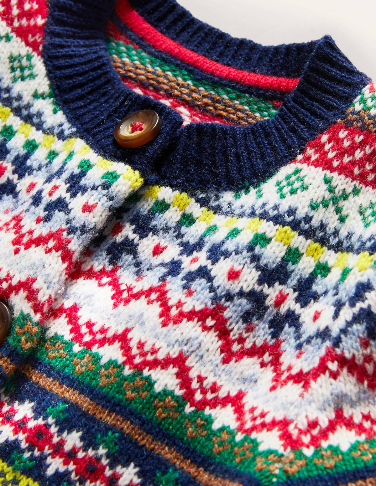 Fair Isle Cardigan-College Navy-3