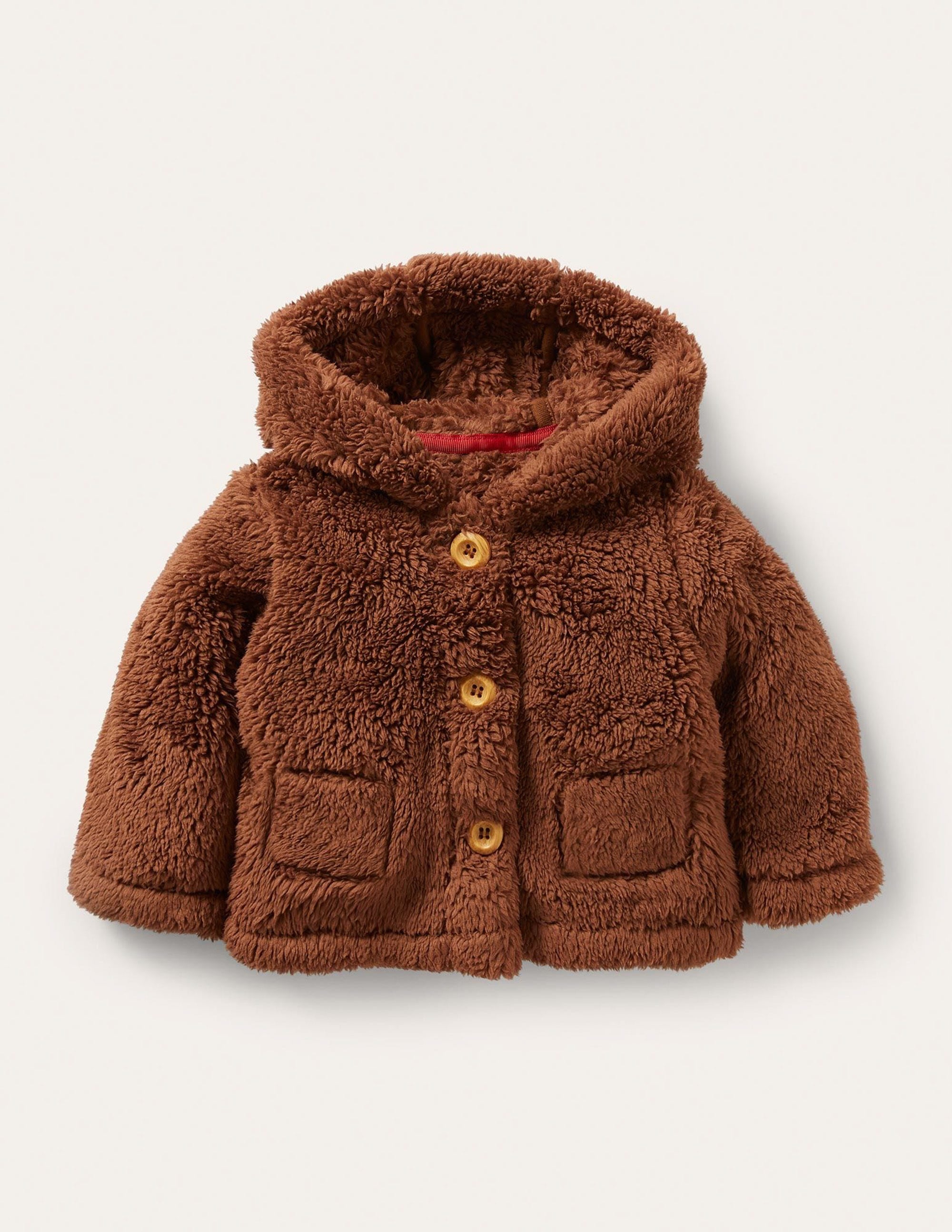Borg Button-Up Jacket-Terrier Brown Bears - Image 1