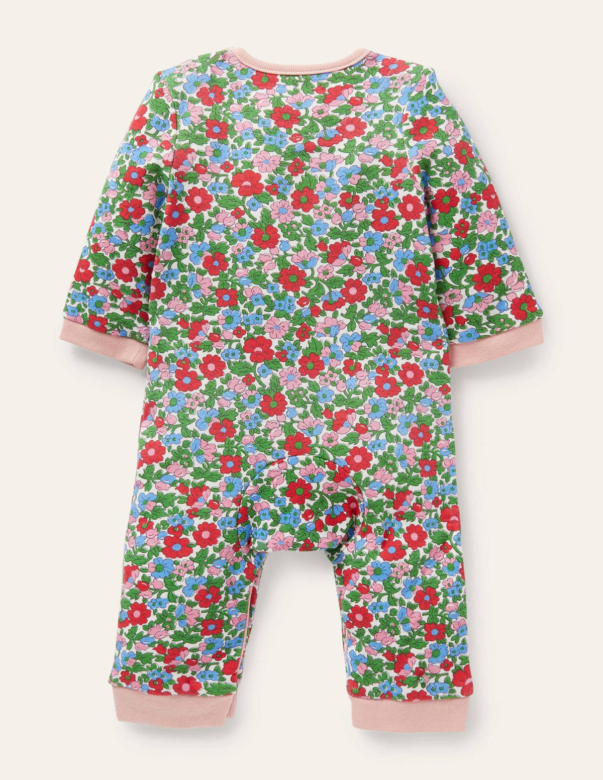 Novelty Christmas Romper-Ivory Vintage Bloom Animals - Image 2