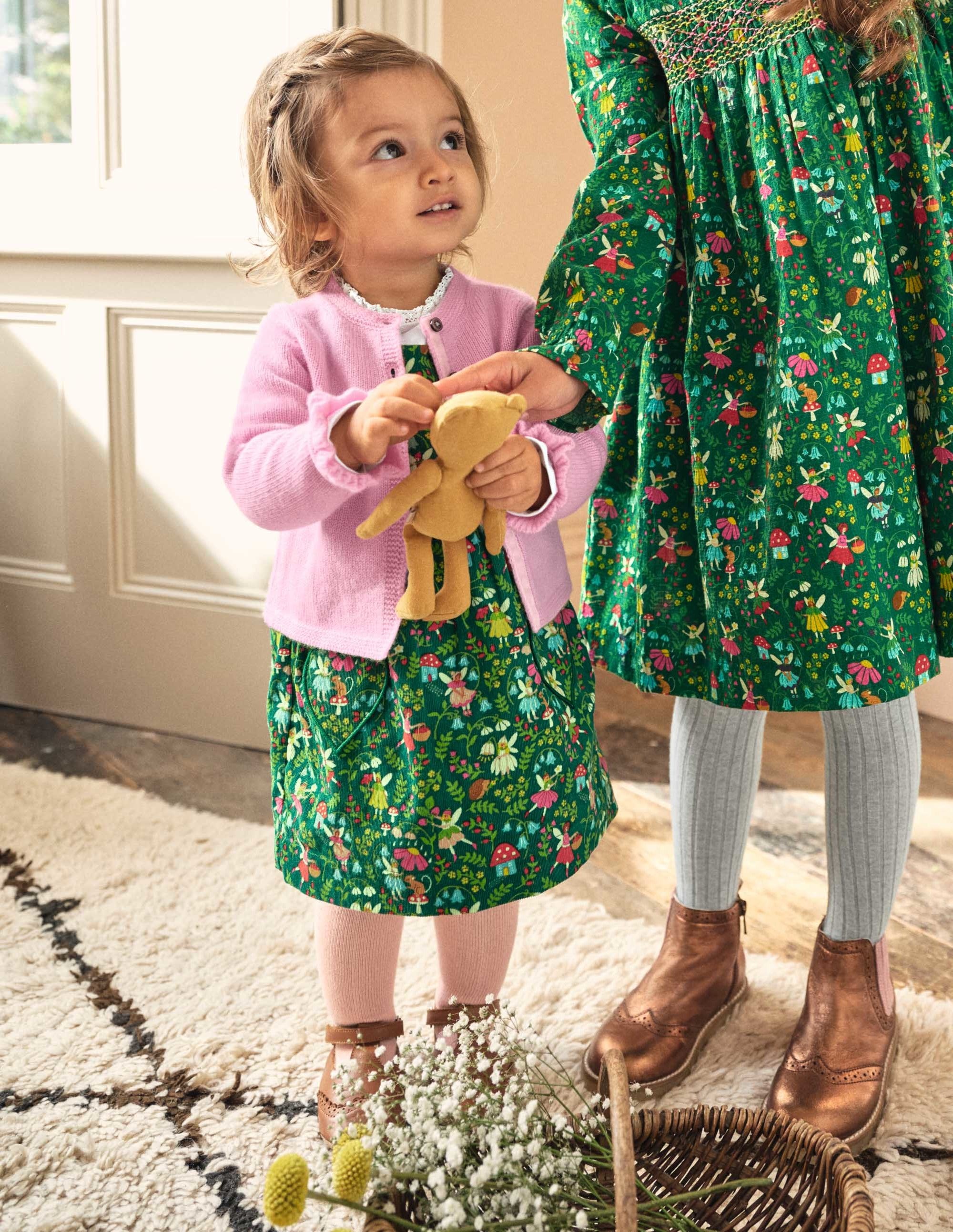Cord Dress 3 Piece Set-Sardinia Green Fairy Garden - Image 4