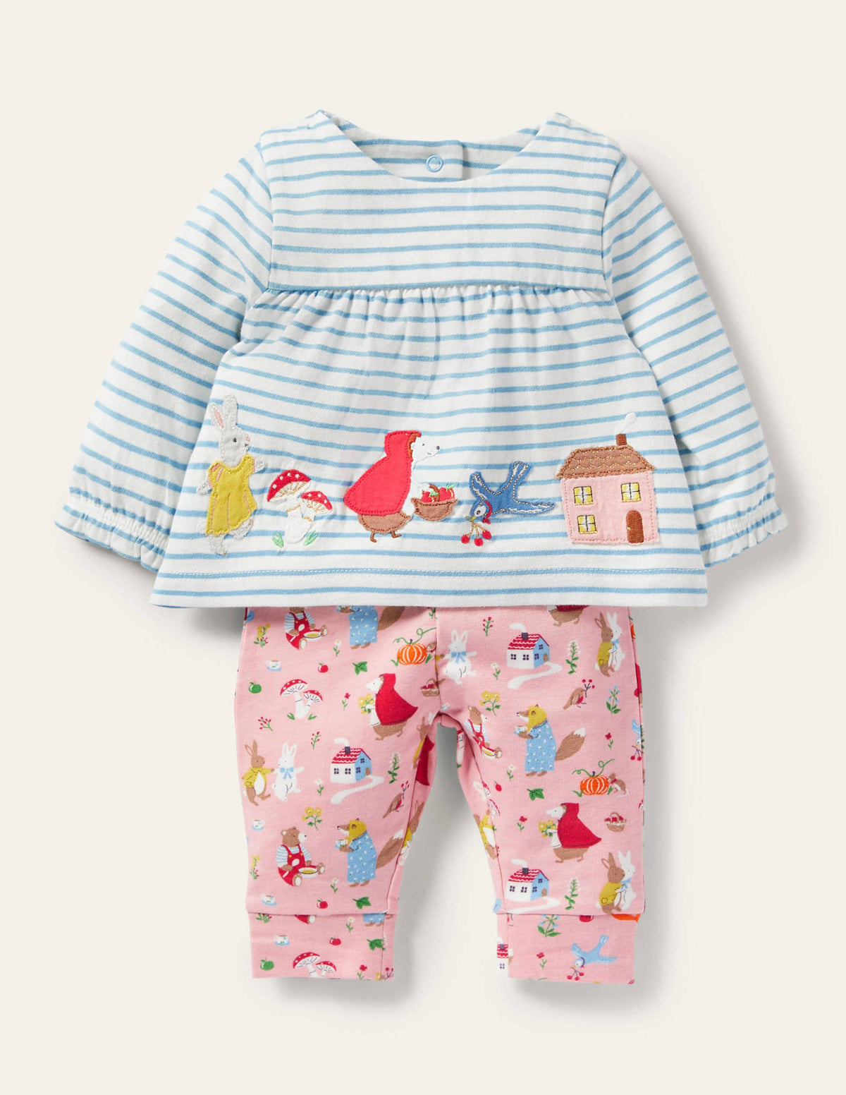 Jersey Appliqué Play Set-Boto Pink Bedtime Stories-1