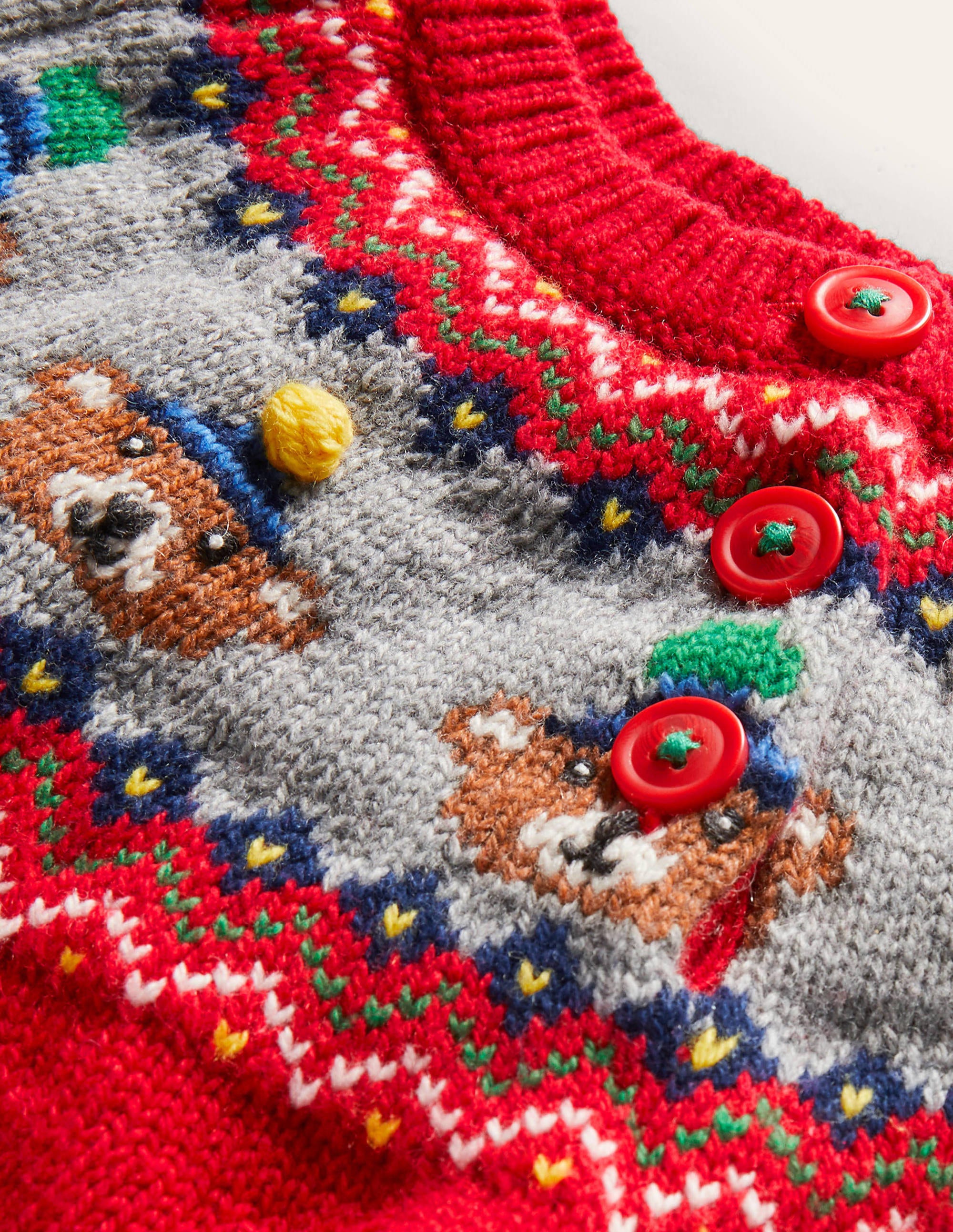 Fair Isle Sweater-Rockabilly Red Bears - Image 3