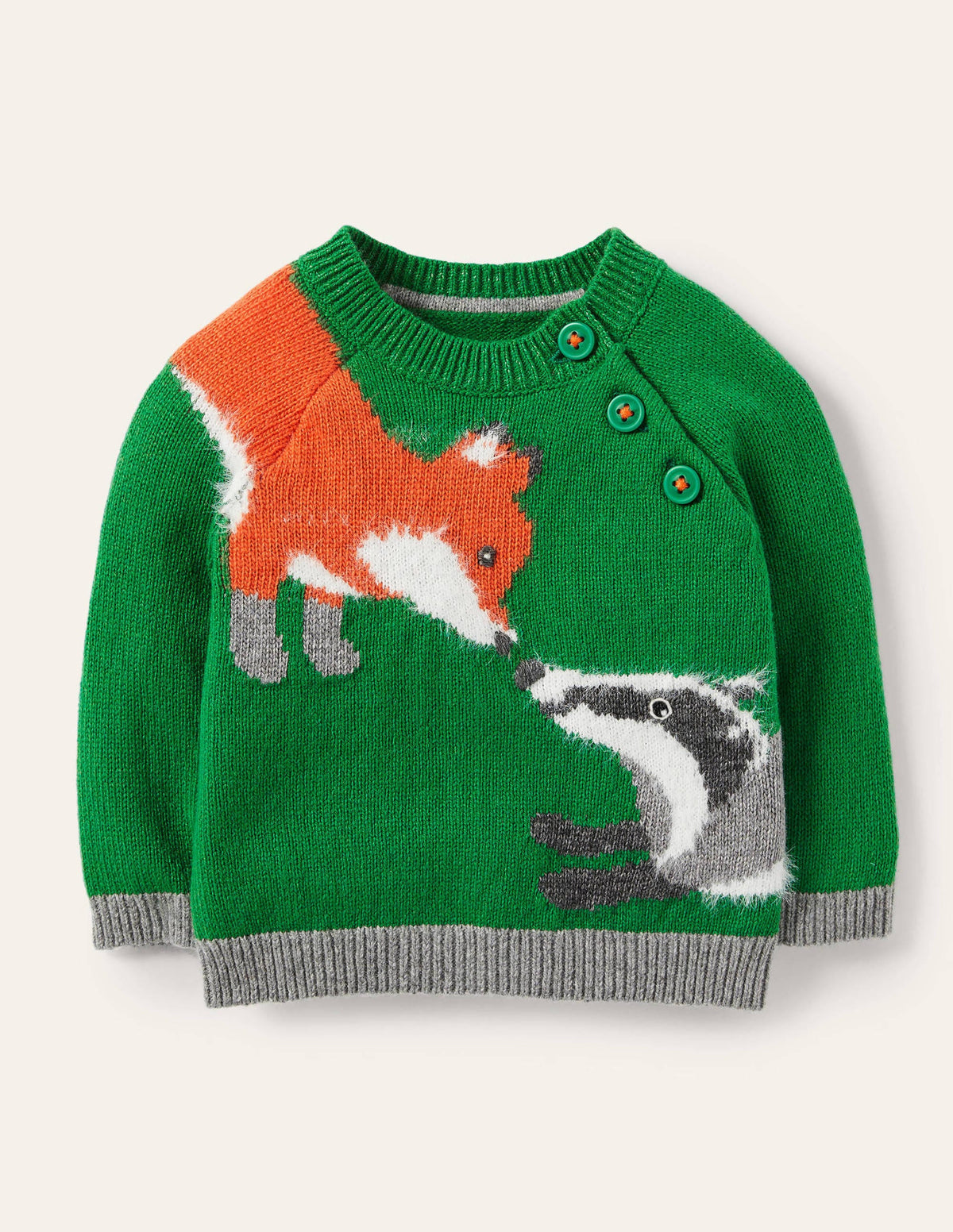 Fun Logo Sweater-Highland Green Animals - Image 1