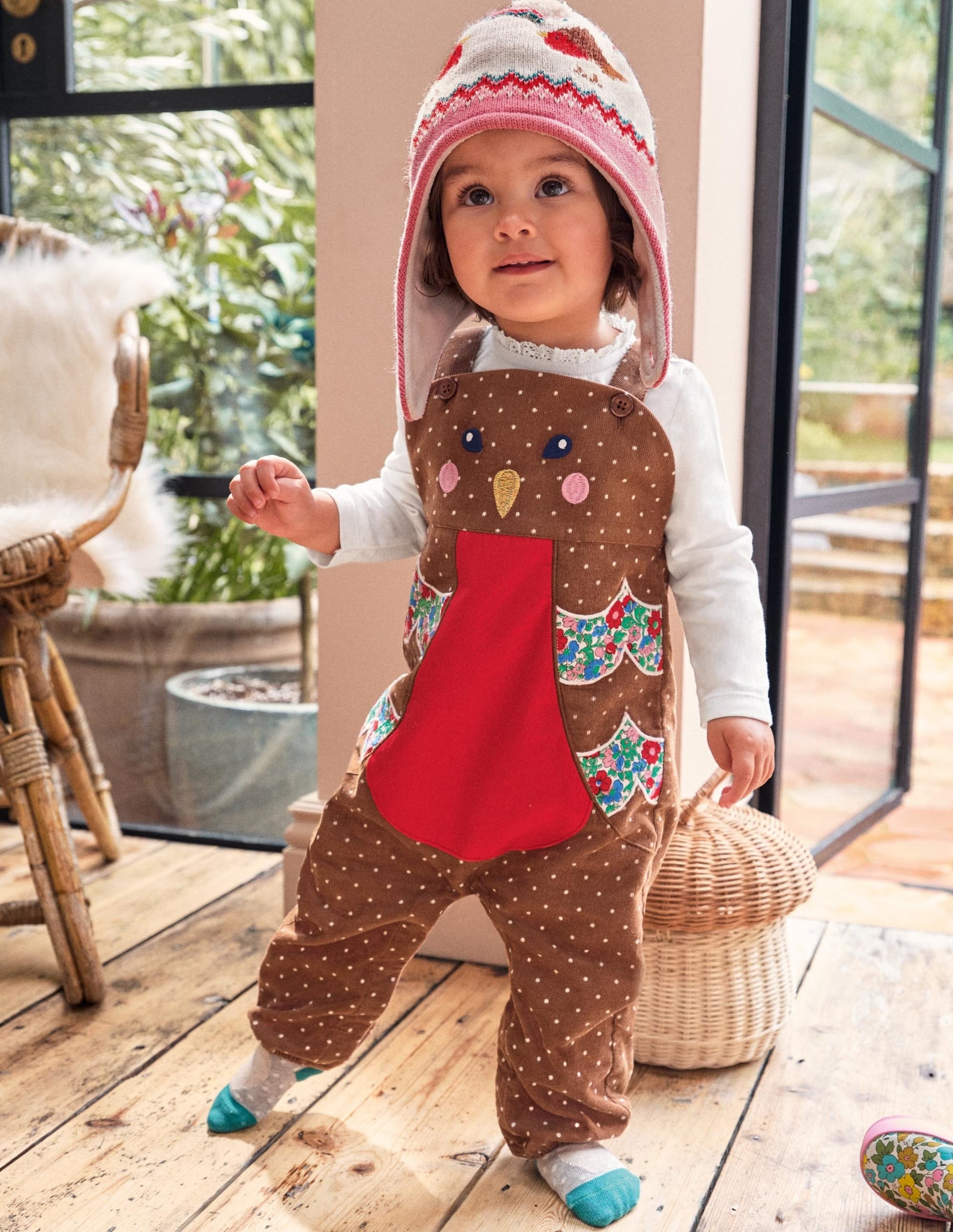 Novelty Overalls Play Set-Terrier Brown Robin-1