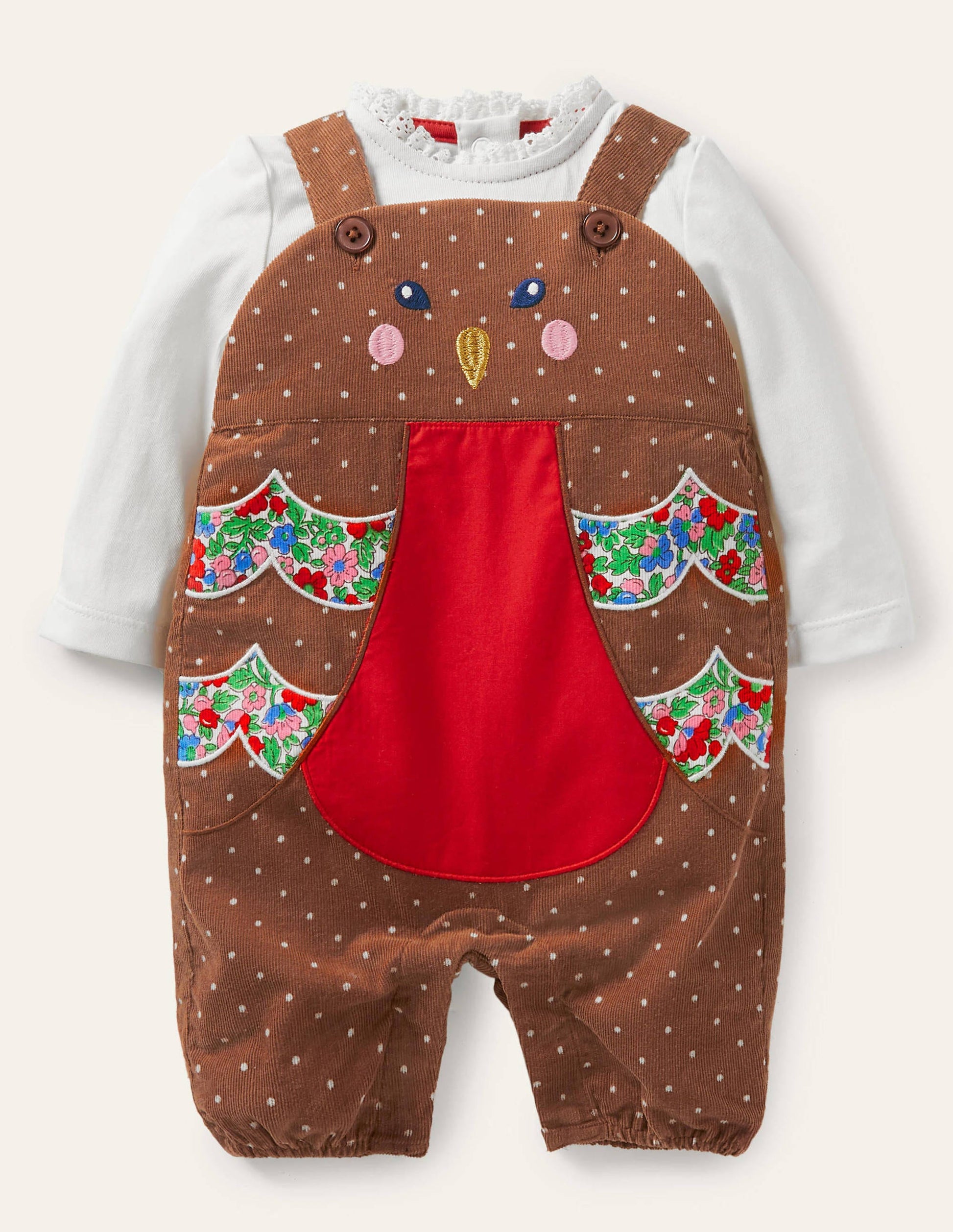 Novelty Overalls Play Set-Terrier Brown Robin-4