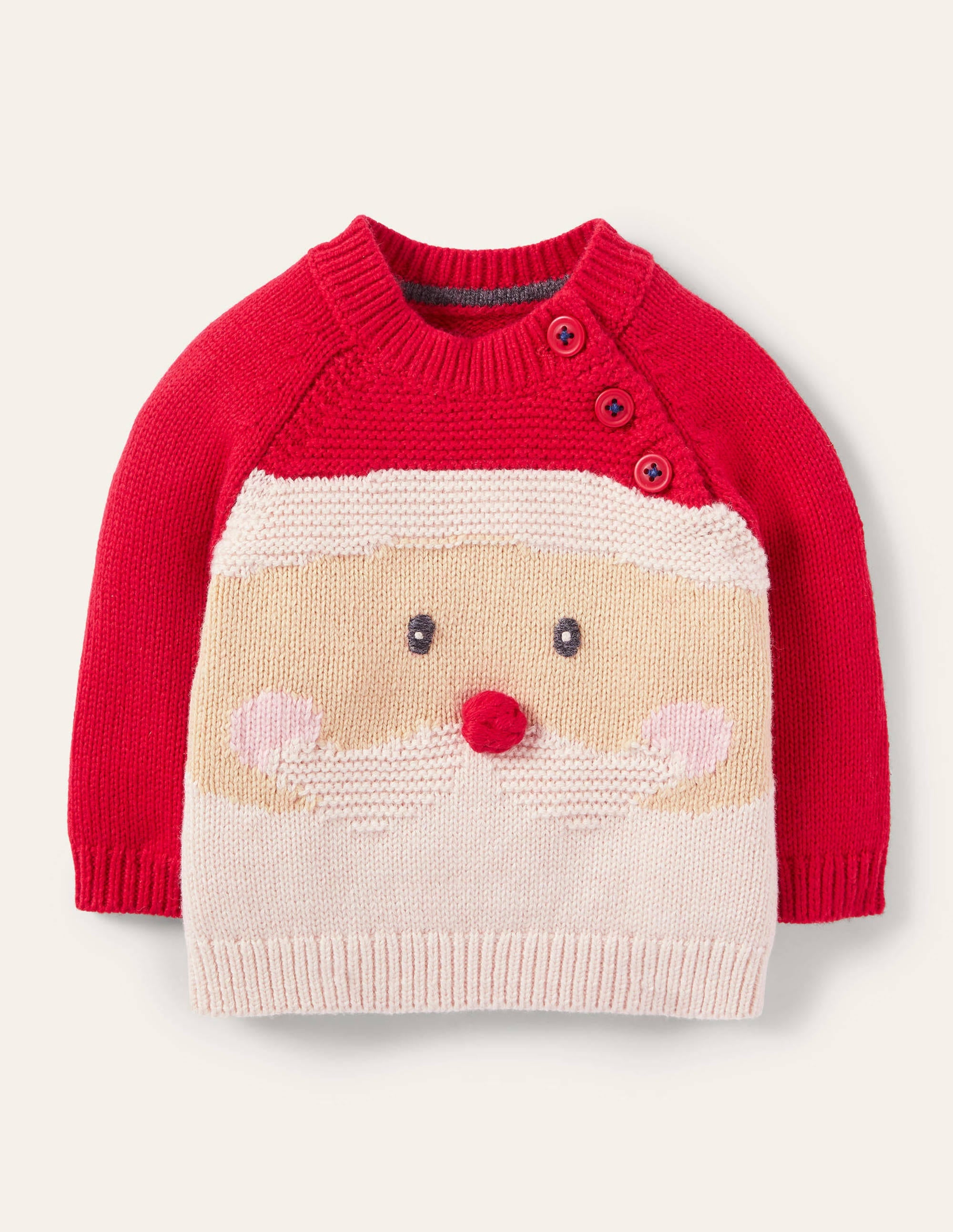 Christmas Fun Sweater-Hot Pepper Red Santa - Image 1