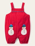Snowman Overalls-Rockabilly Red Snowmen