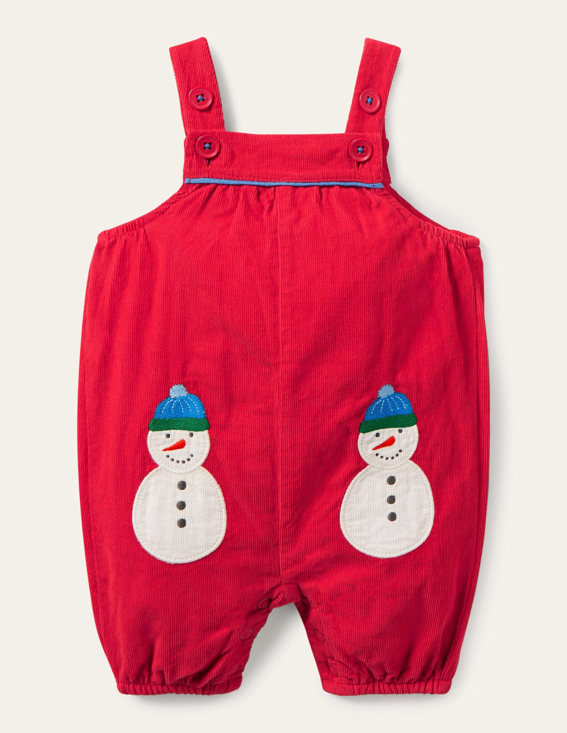 Snowman Overalls-Rockabilly Red Snowmen-1