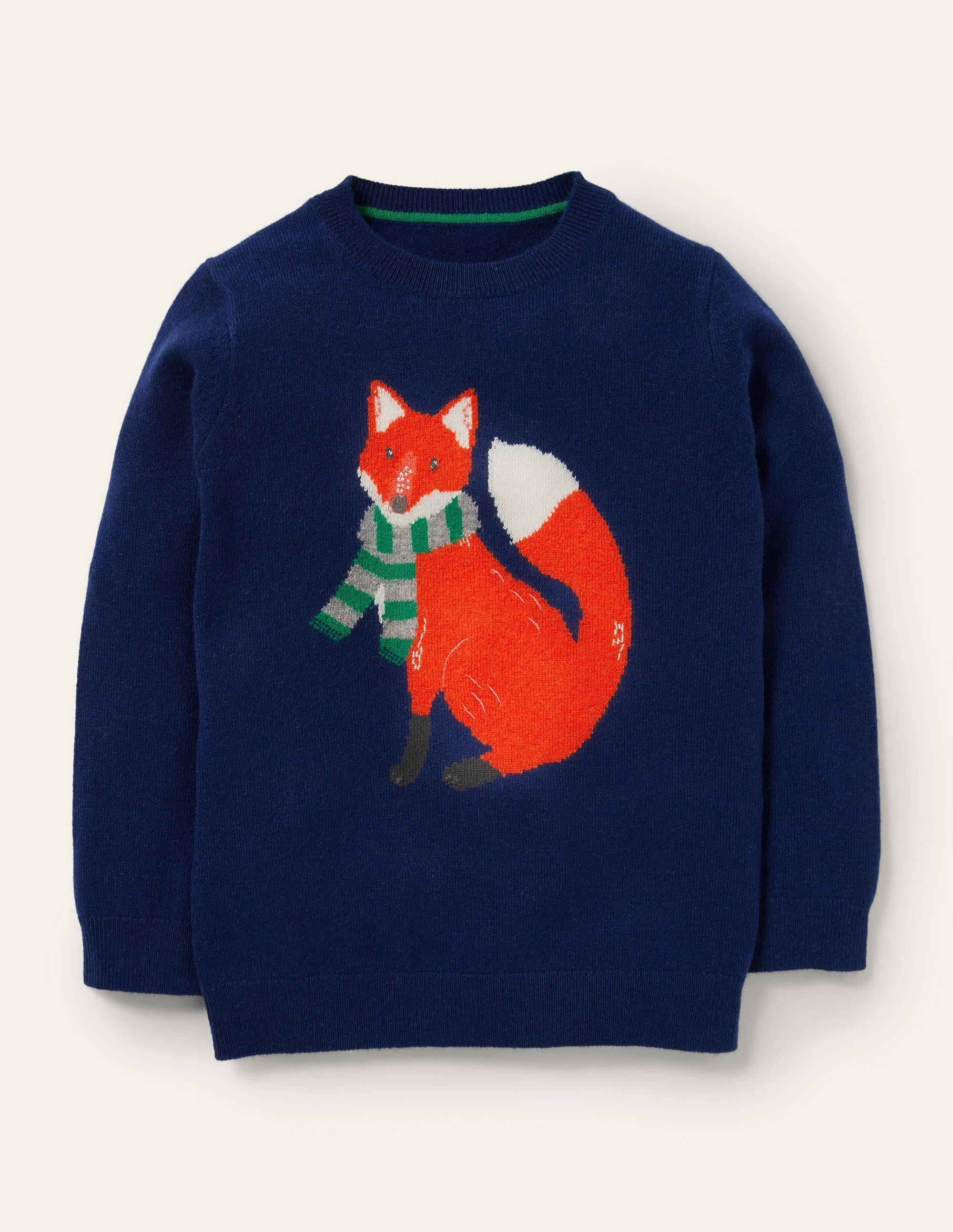 Cashmere Crew Sweater-College Navy Fox - Image 1