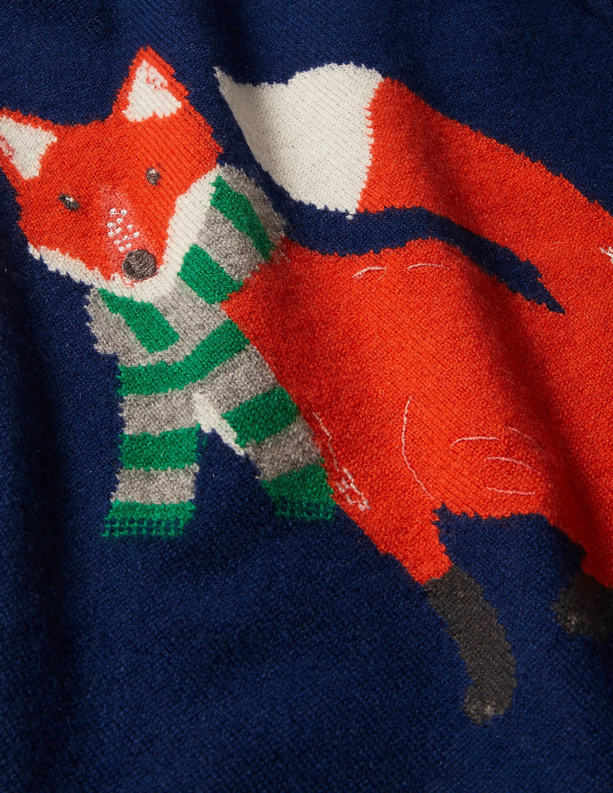 Cashmere Crew Sweater-College Navy Fox-3
