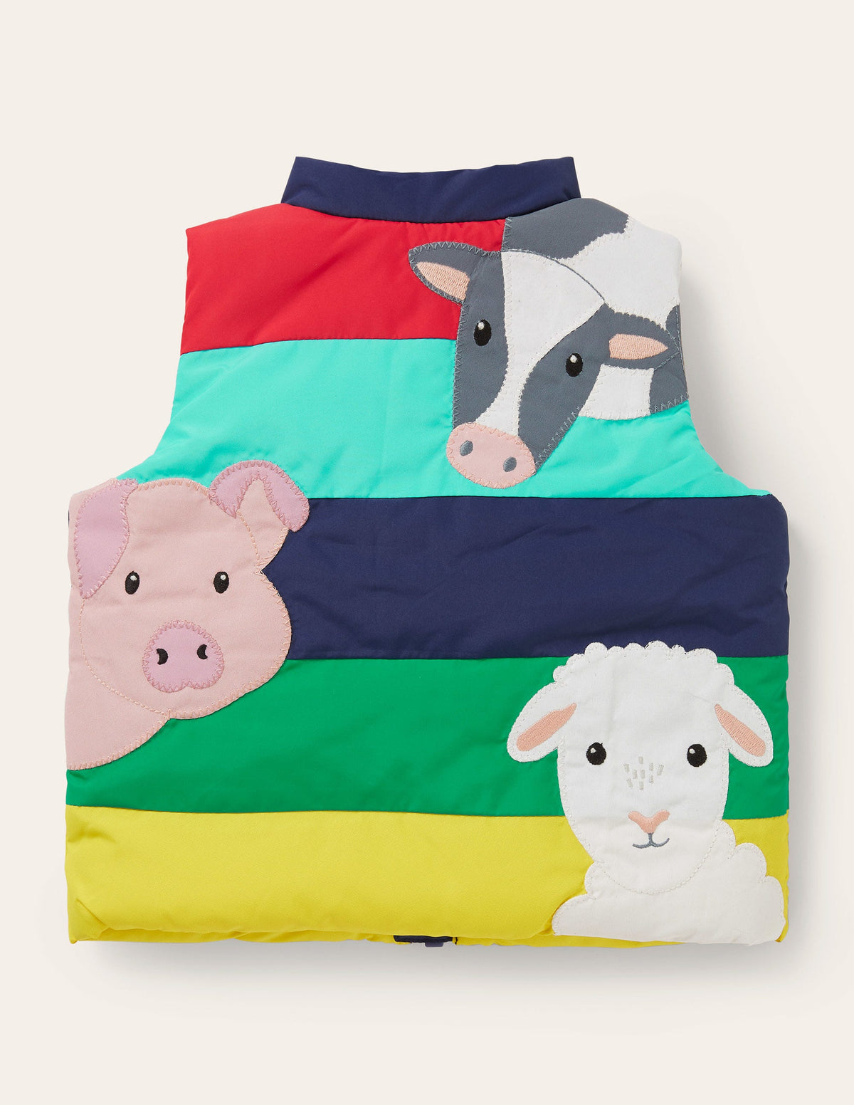 Applique Gilet-Multi Rainbow Farm Animals - Image 2
