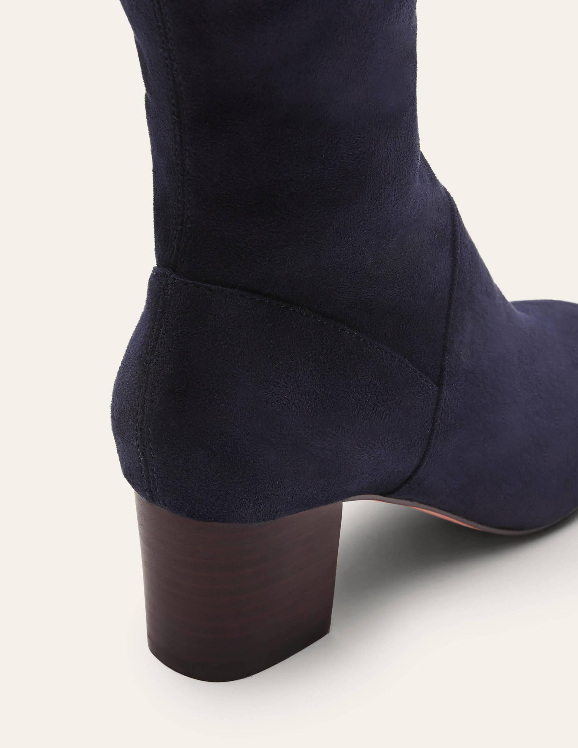 Round Toe Stretch Boots-Navy - Image 2