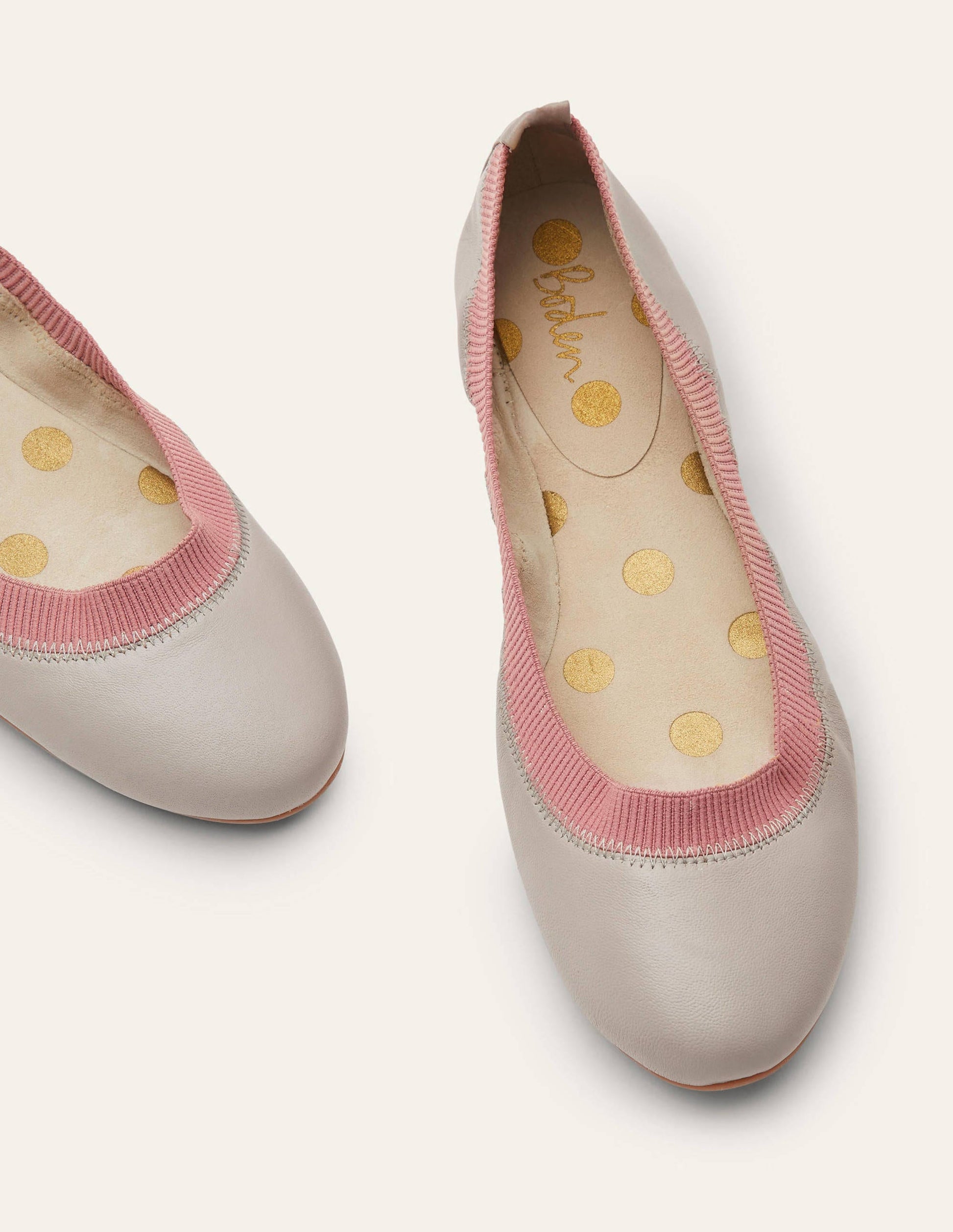 Hettie Flexi Ballerinas-Grey Squirrel/Dusty Rose-1