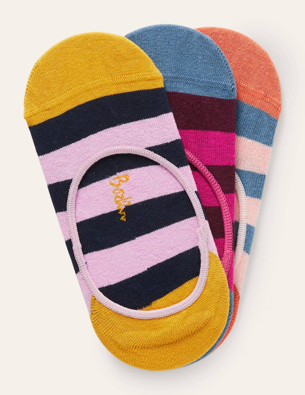 Three Pack Secret Socks-Stripe - Image 1