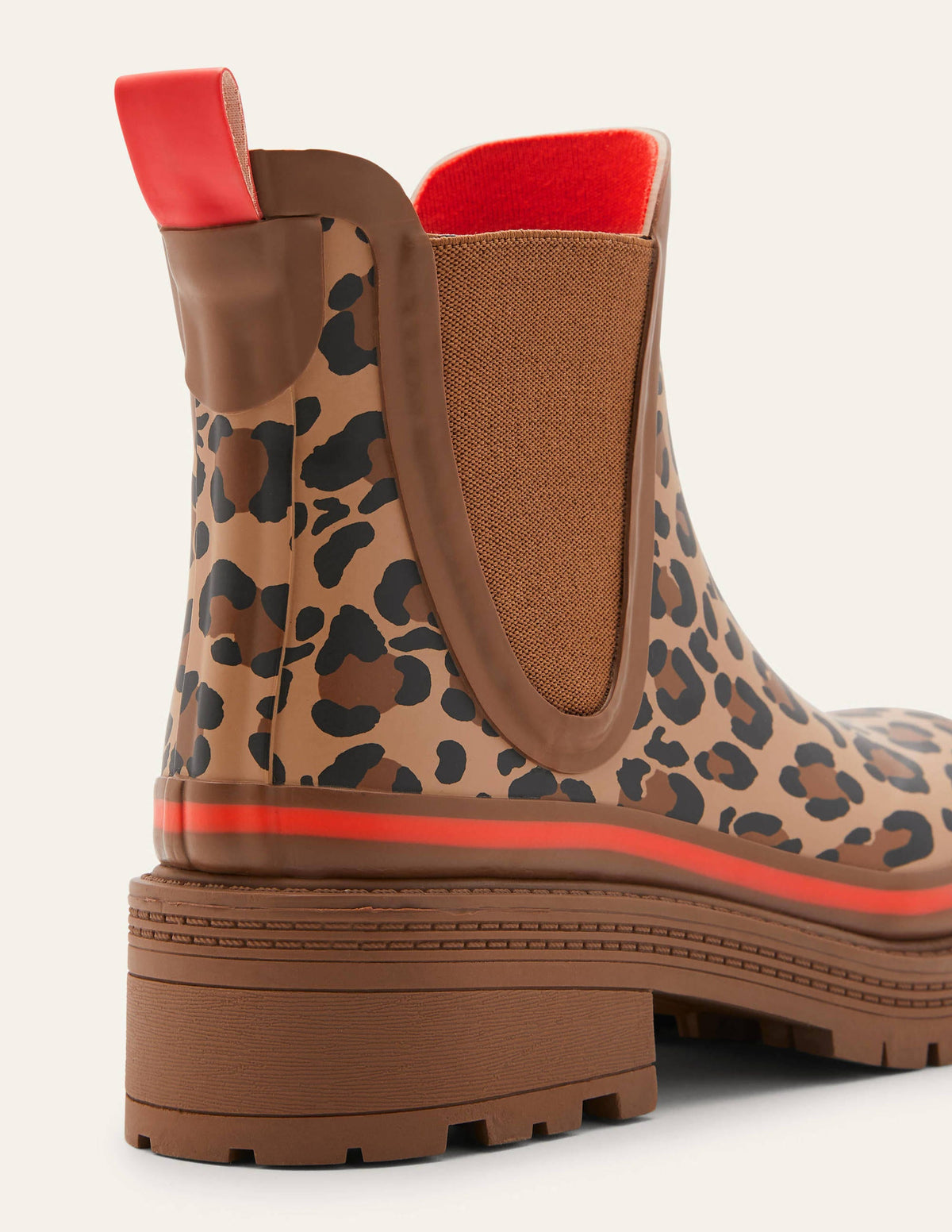 Bamburgh Wellington Boots-Leopard/Firecracker - Image 4