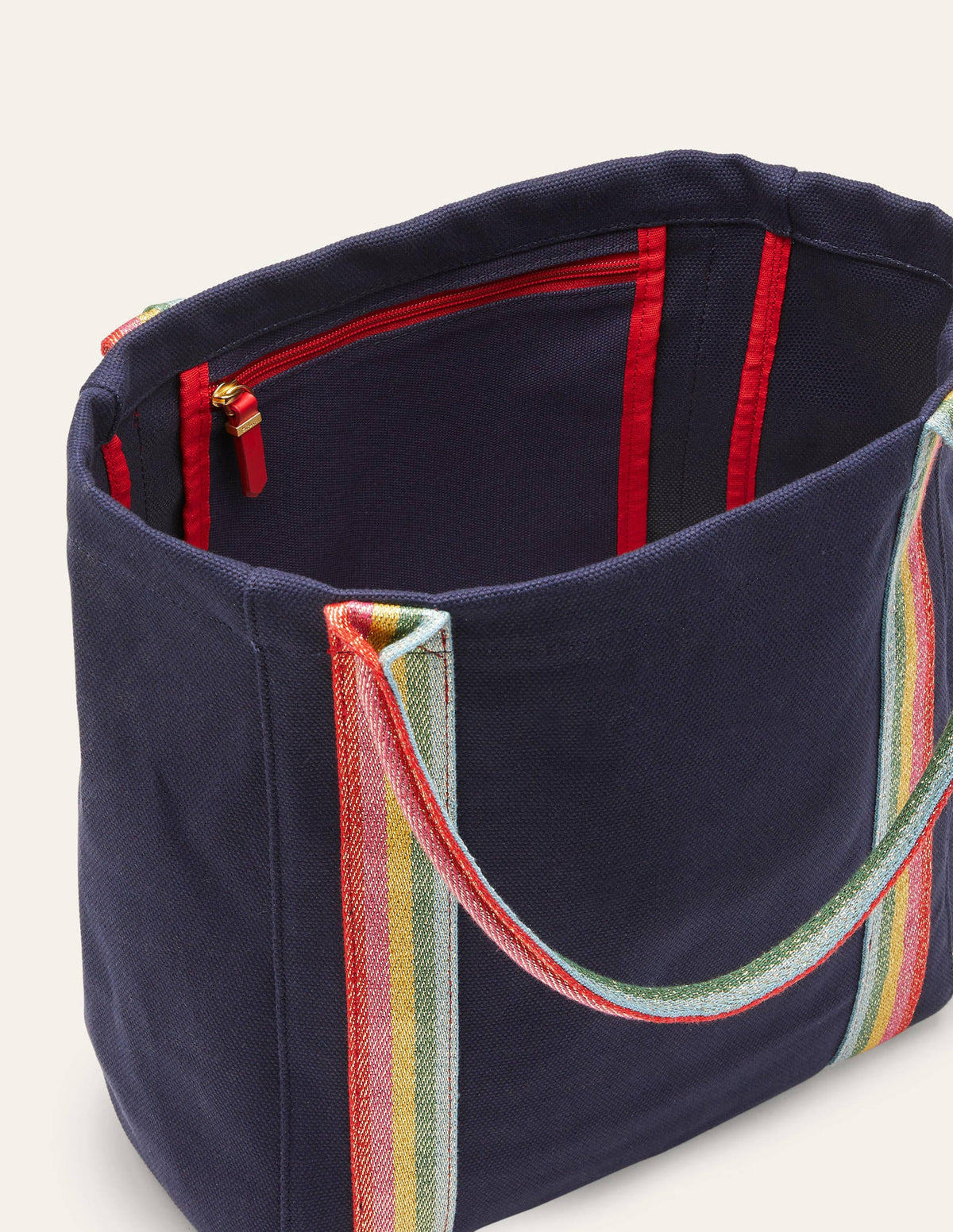 Olivia Canvas Tote-Navy-2