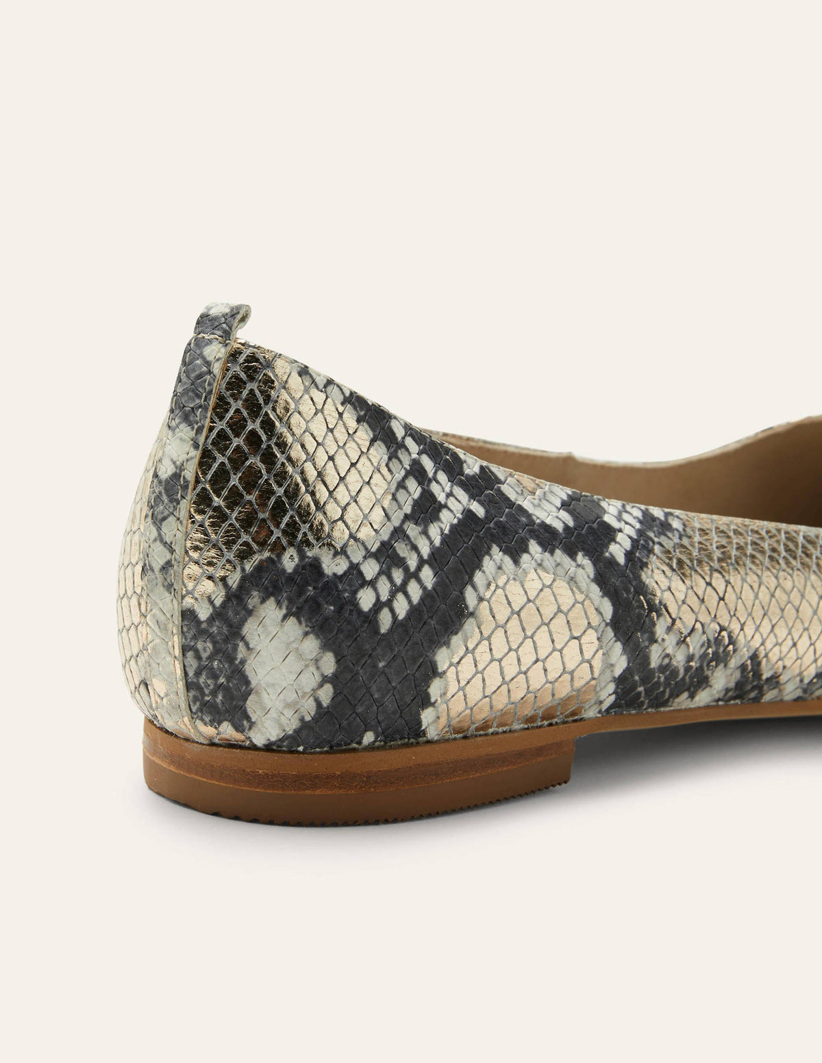 Olive Ballerinas-Pale Gold Snake-3