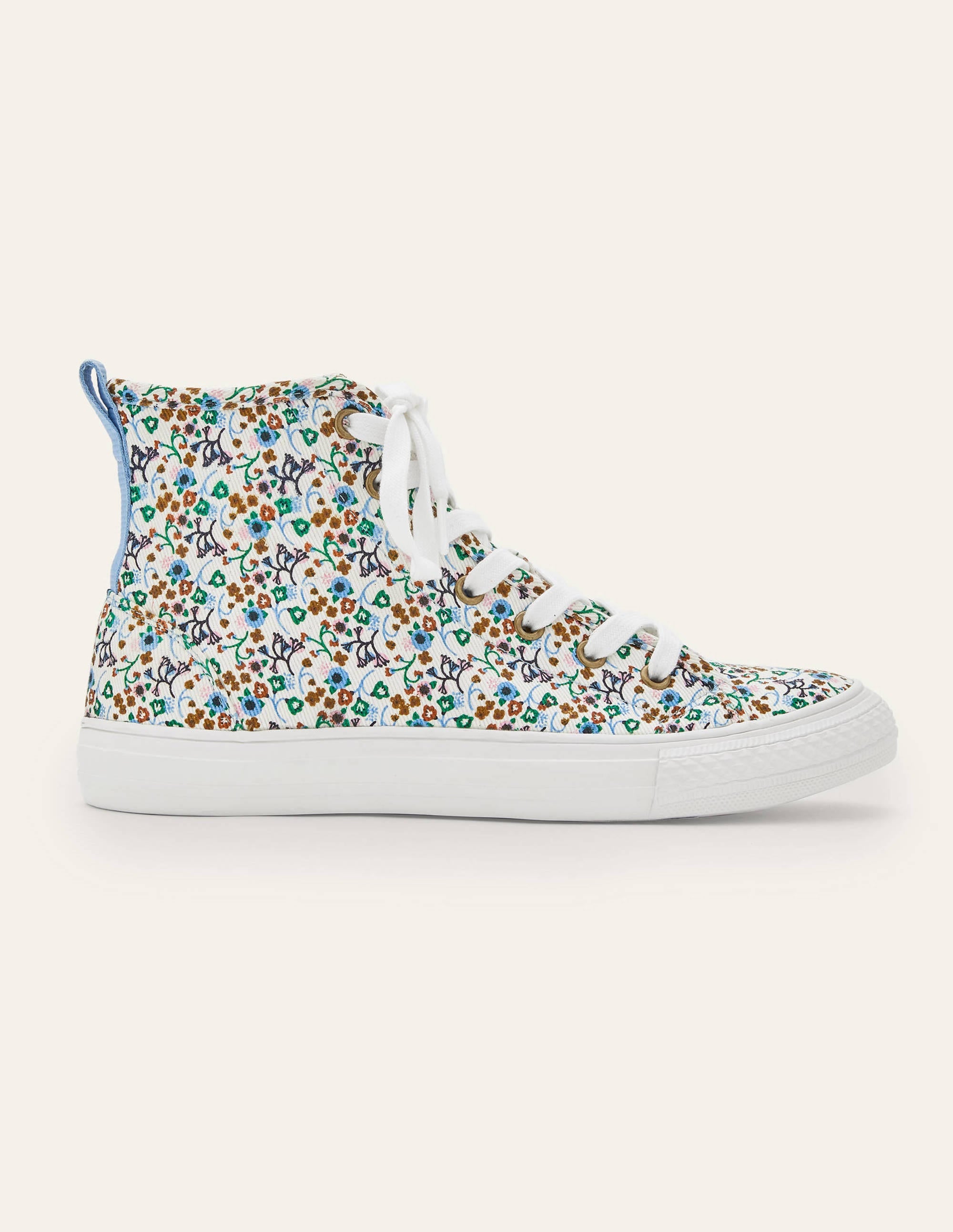 Philippa Sneakers-Ivory, Floral Print - Image 2