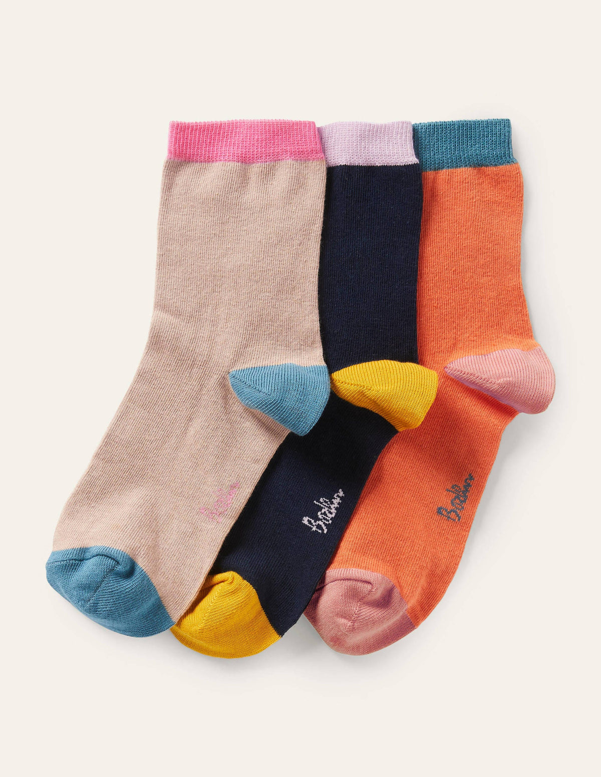 Three Pack Crew Socks-Plain - Image 1
