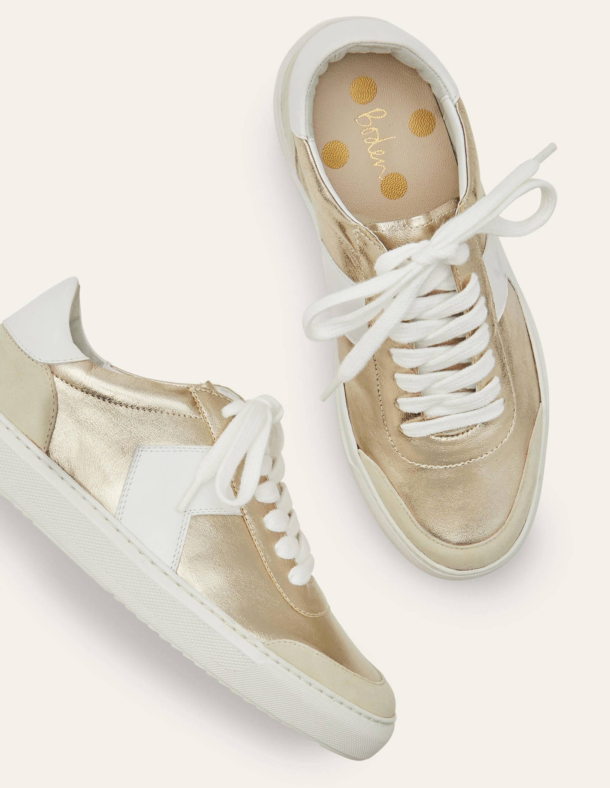Helen Chevron Sneakers-Metallic Gold - Image 4