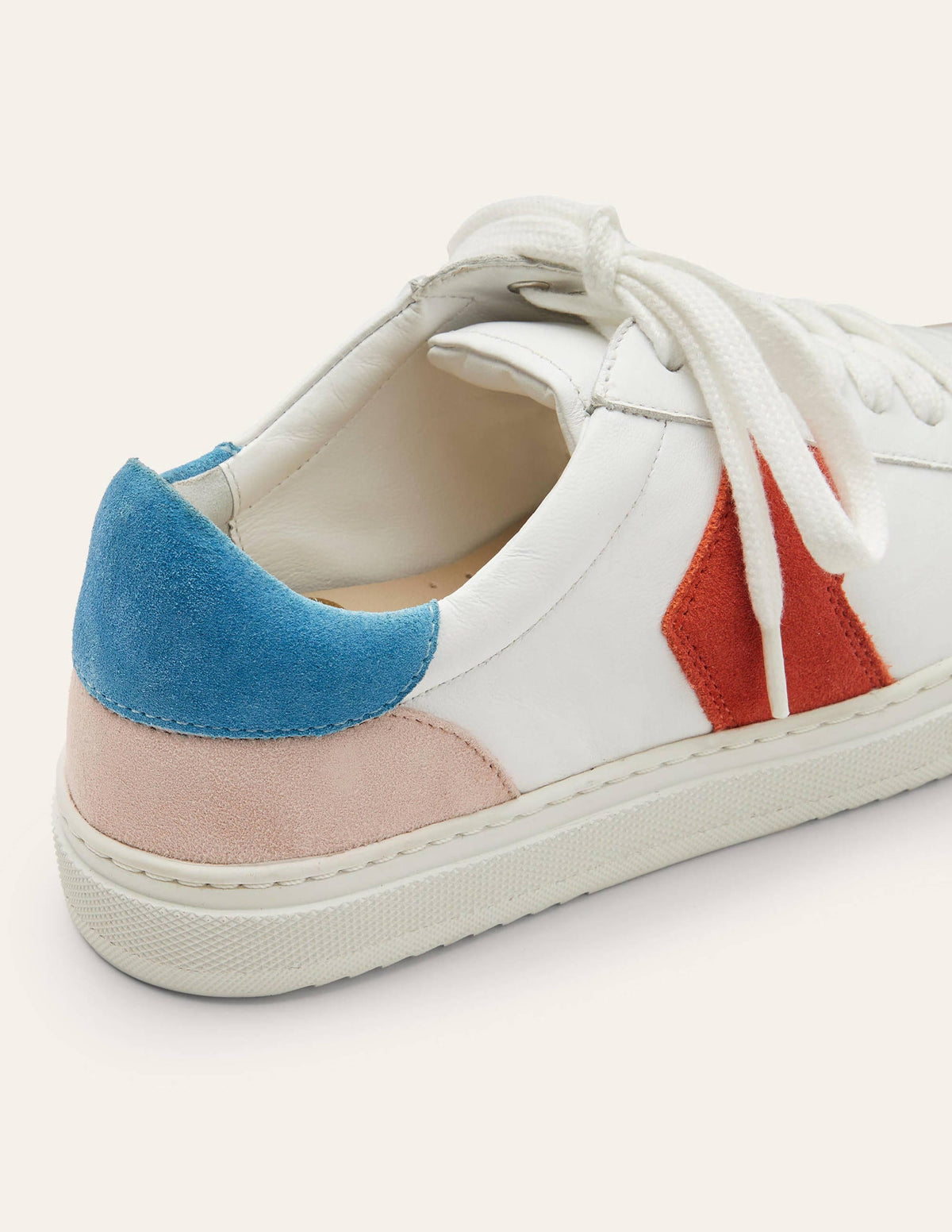 Helen Chevron Sneakers-White/School House Blue - Image 3