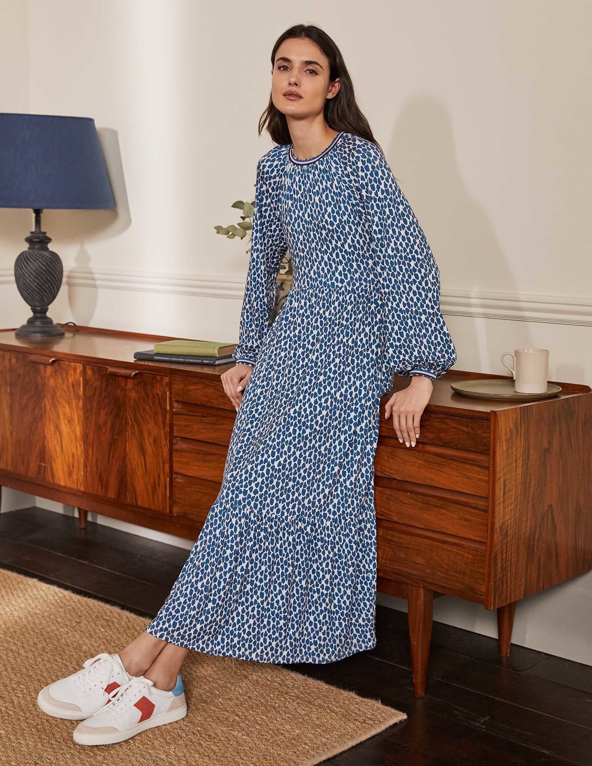 Helen Chevron Sneakers-White/School House Blue-4