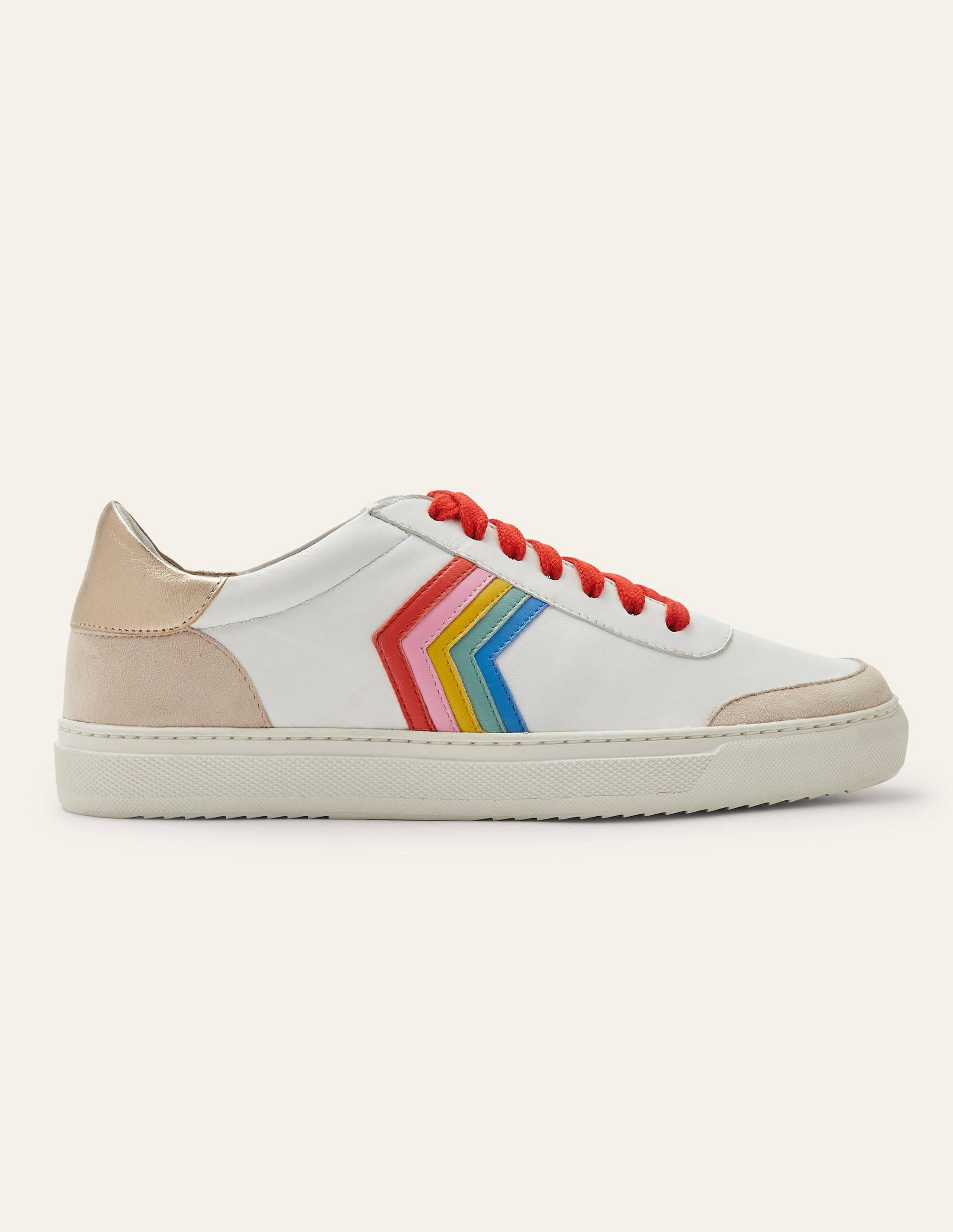 Helen Chevron Sneakers-White/Firecracker/Rainbow - Image 2
