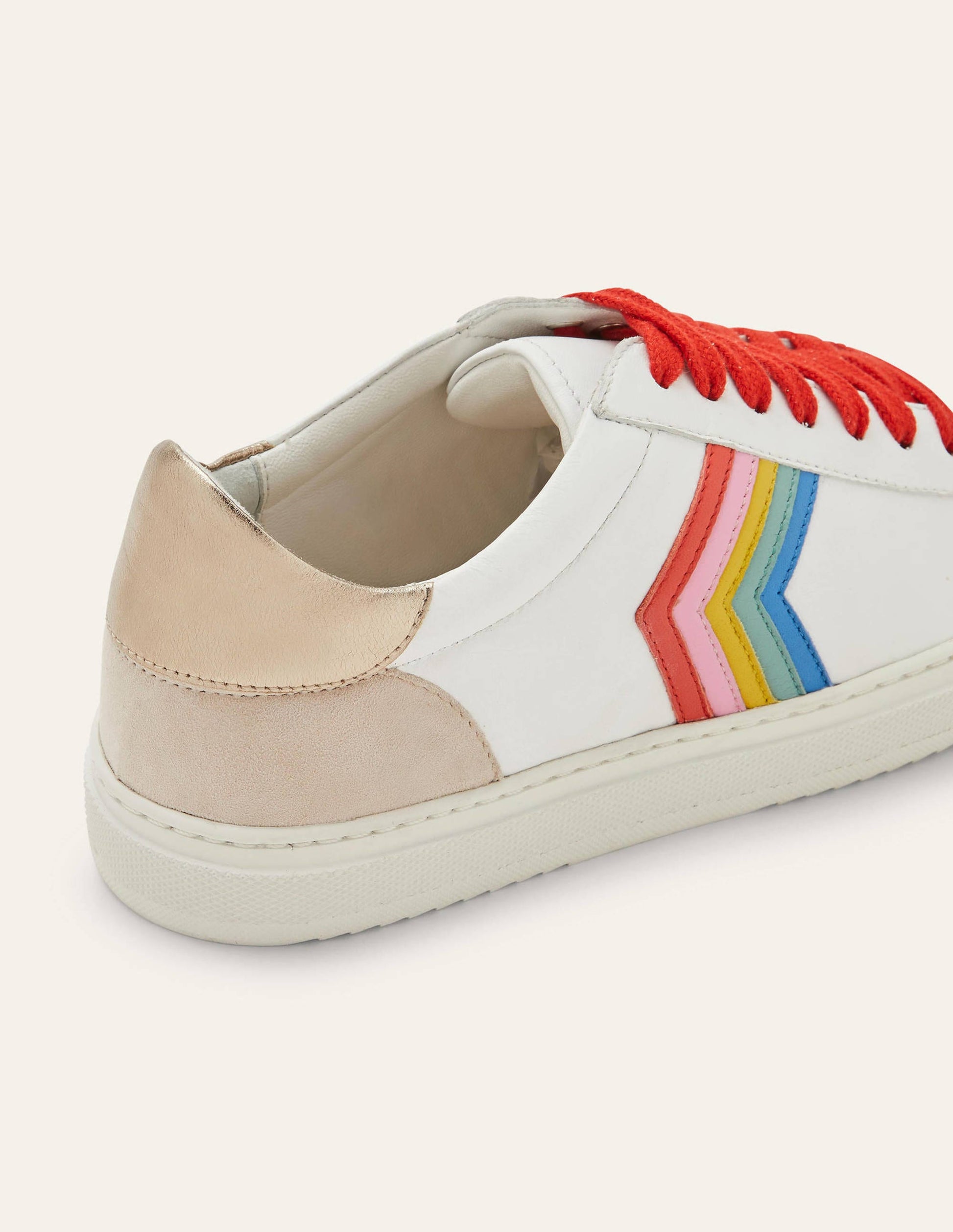 Helen Chevron Sneakers-White/Firecracker/Rainbow-3