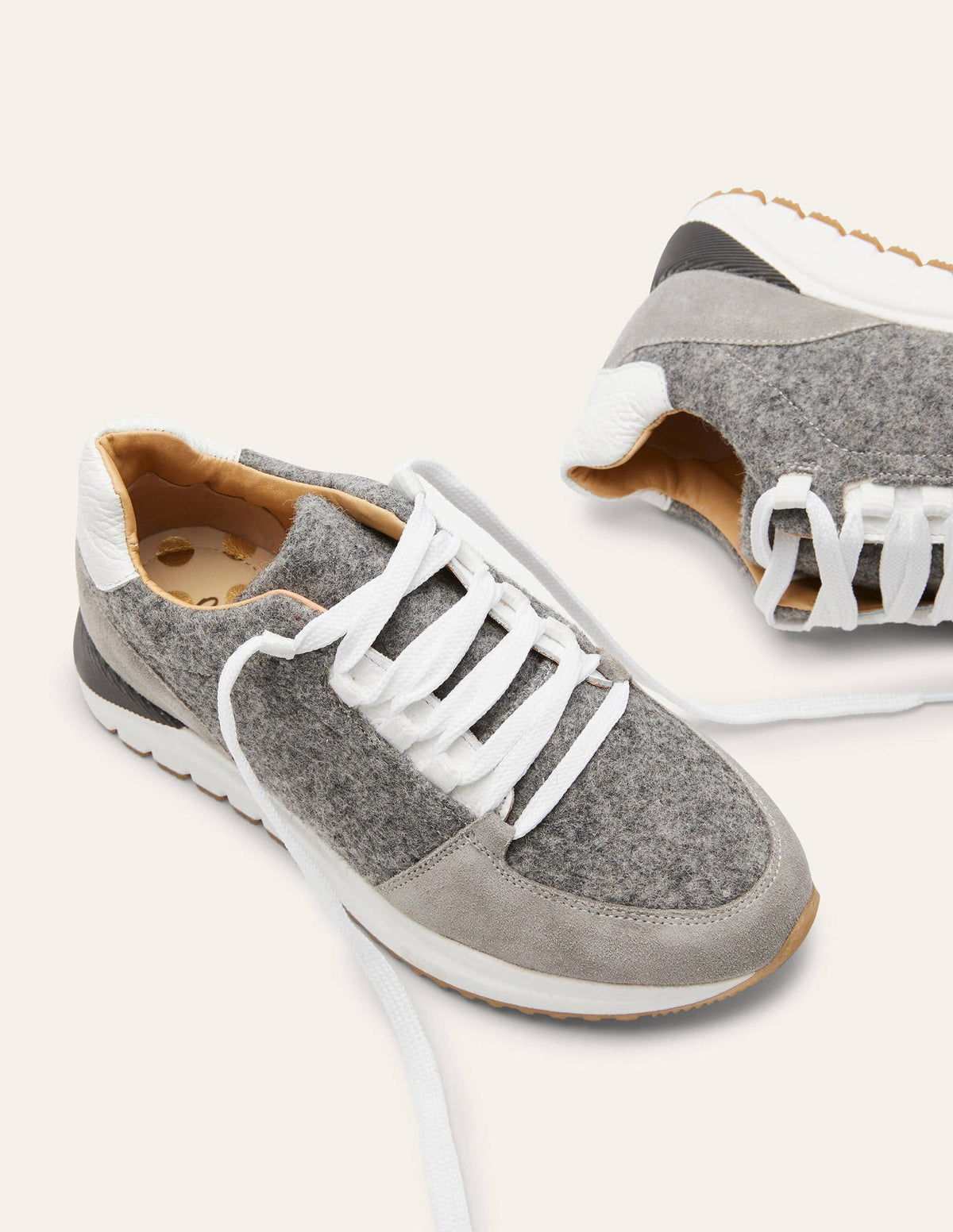 Classic Sneakers-Grey Marl Melton/Grey Suede - Image 1
