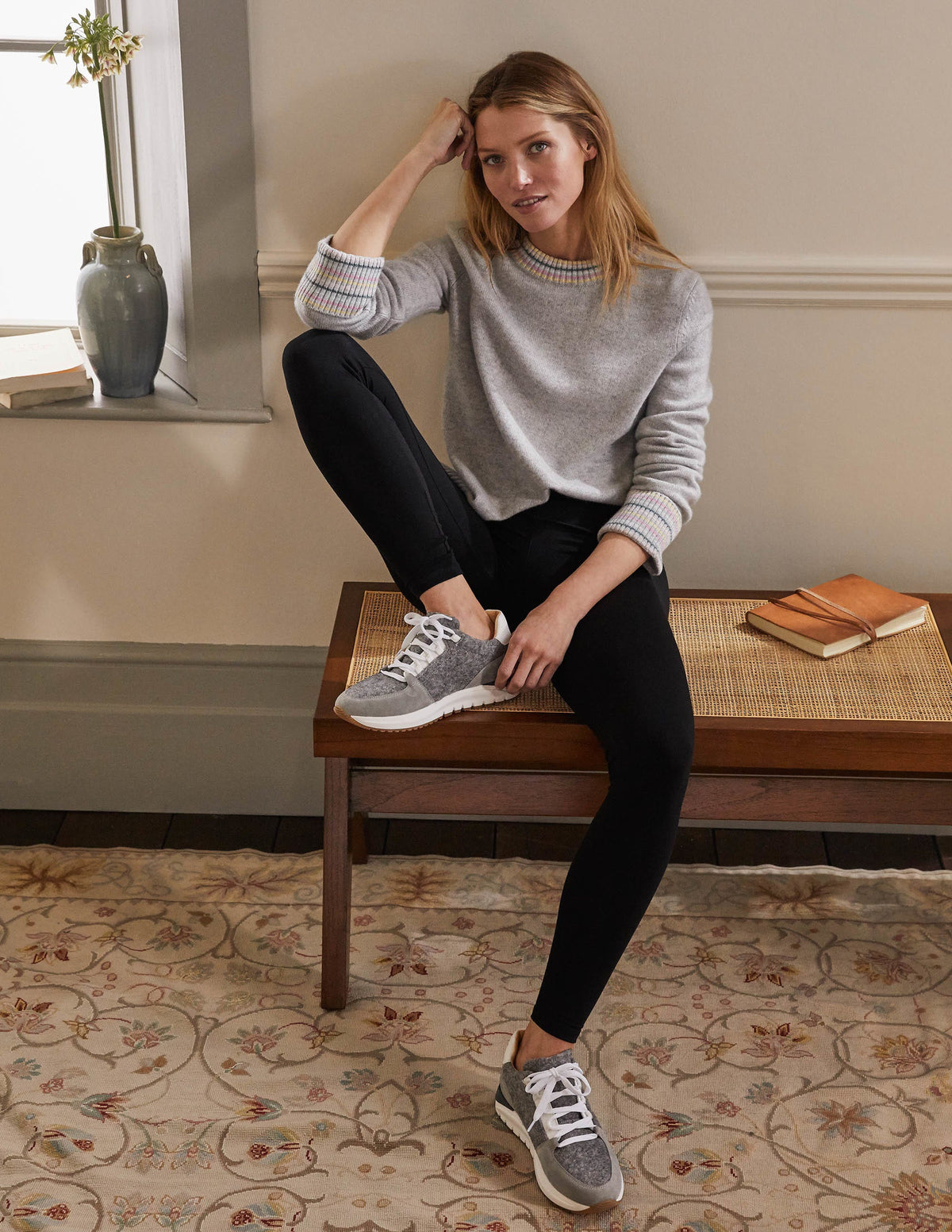 Classic Sneakers-Grey Marl Melton/Grey Suede-4