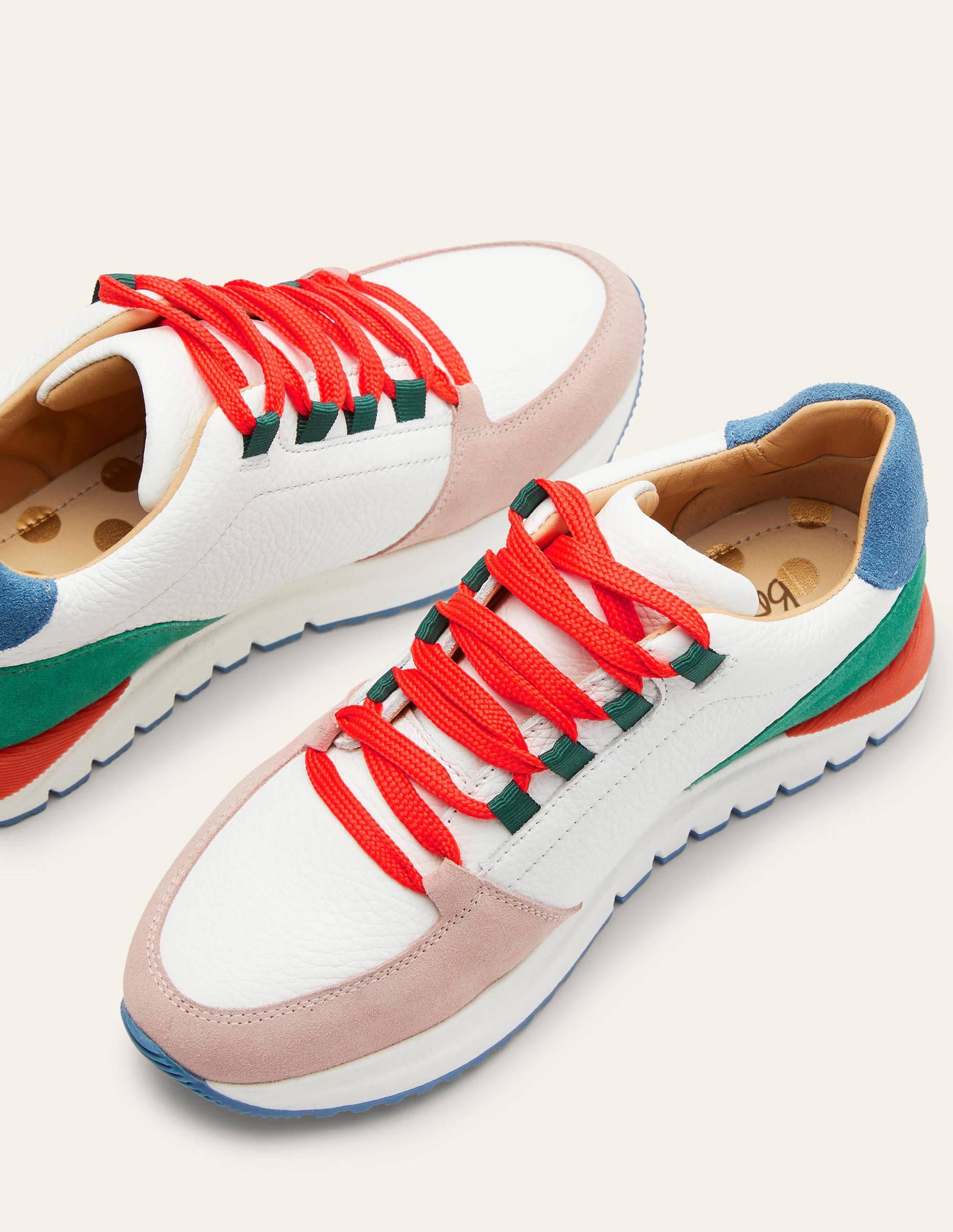 Classic Sneakers-White/Cherry Red/Blue-1