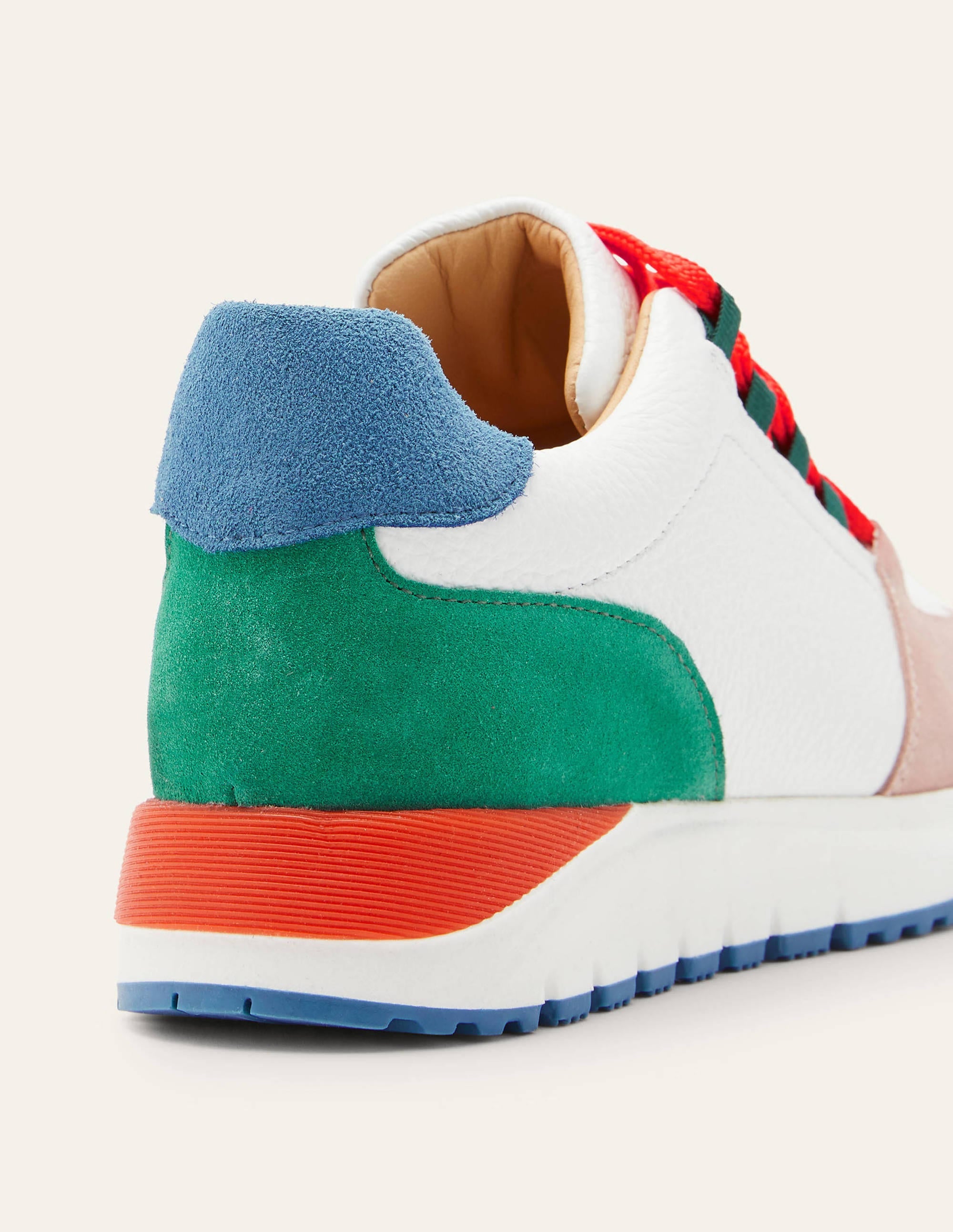 Classic Sneakers-White/Cherry Red/Blue - Image 3