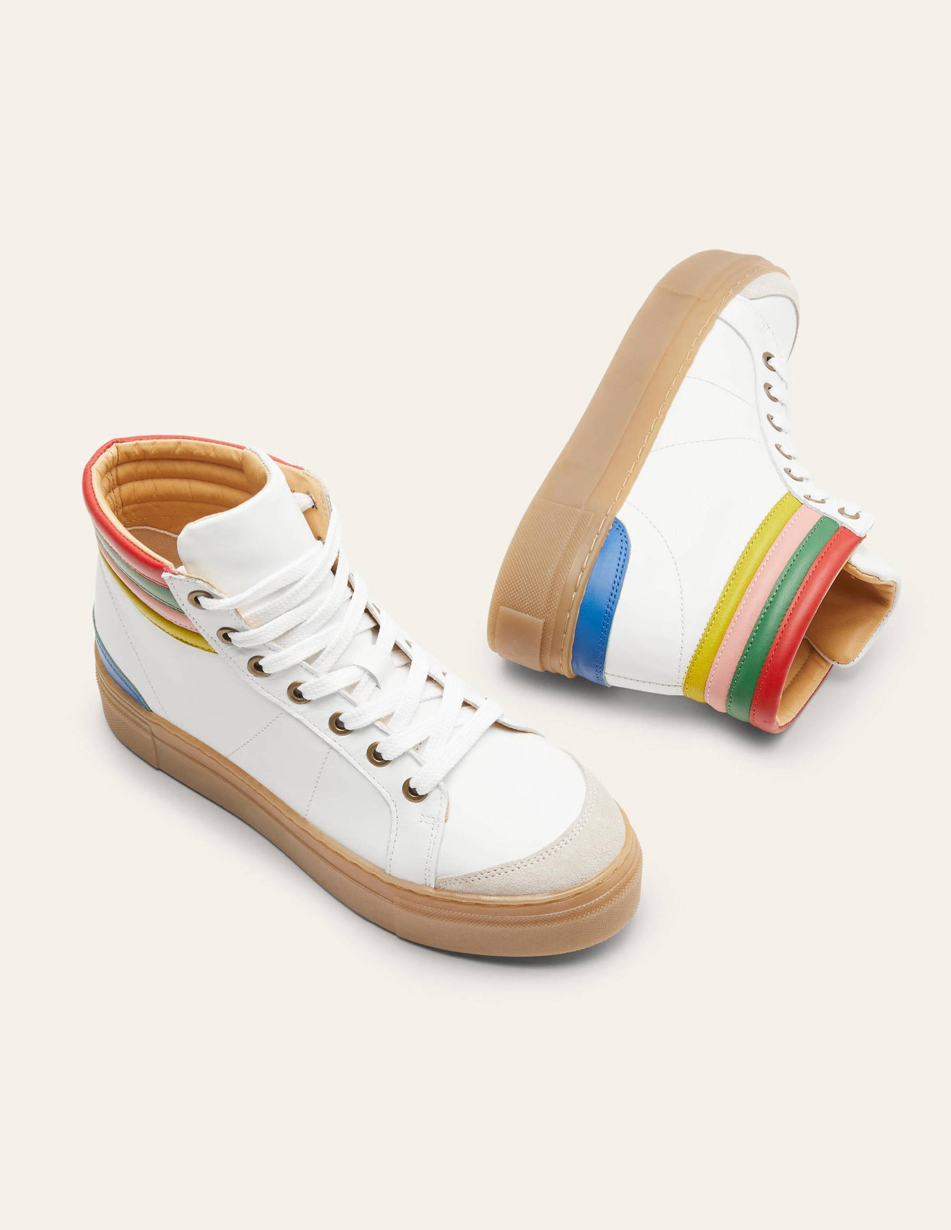 Amber High Top Sneakers-White Multi-1