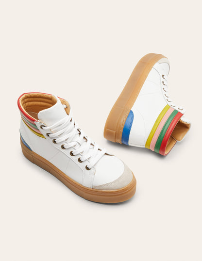 Amber High Top Sneakers-White Multi-2