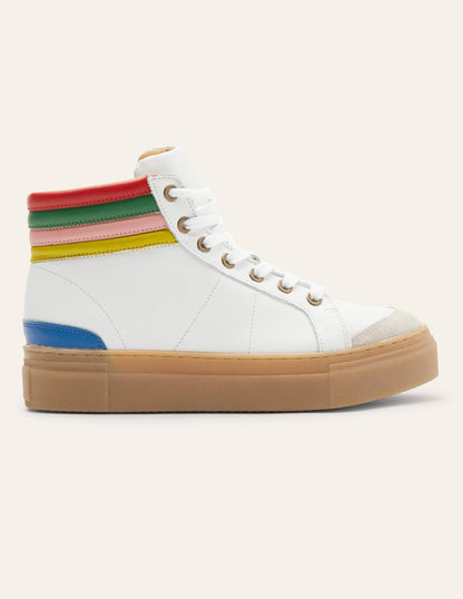 Amber High Top Sneakers-White Multi-3