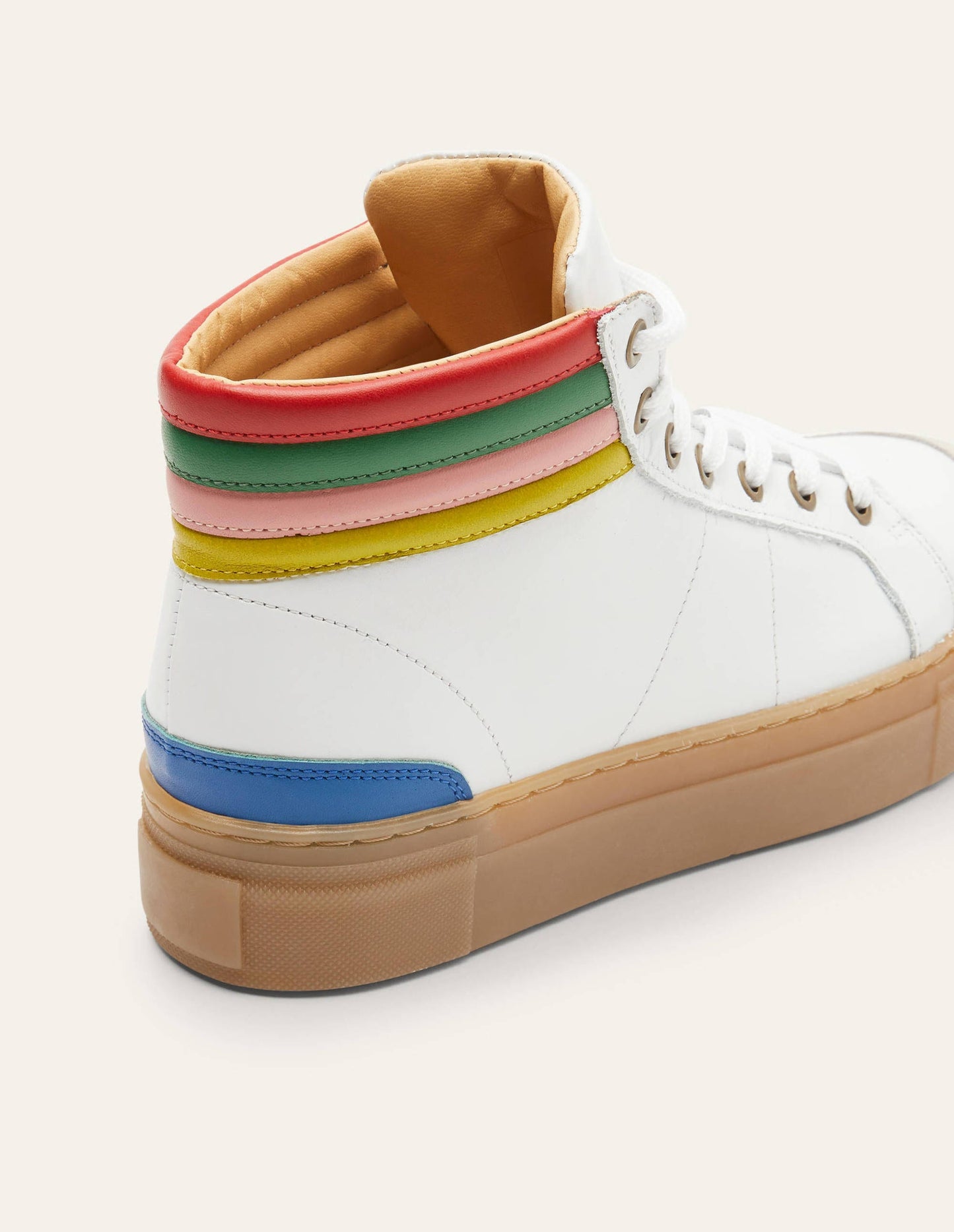 Amber High Top Sneakers-White Multi
