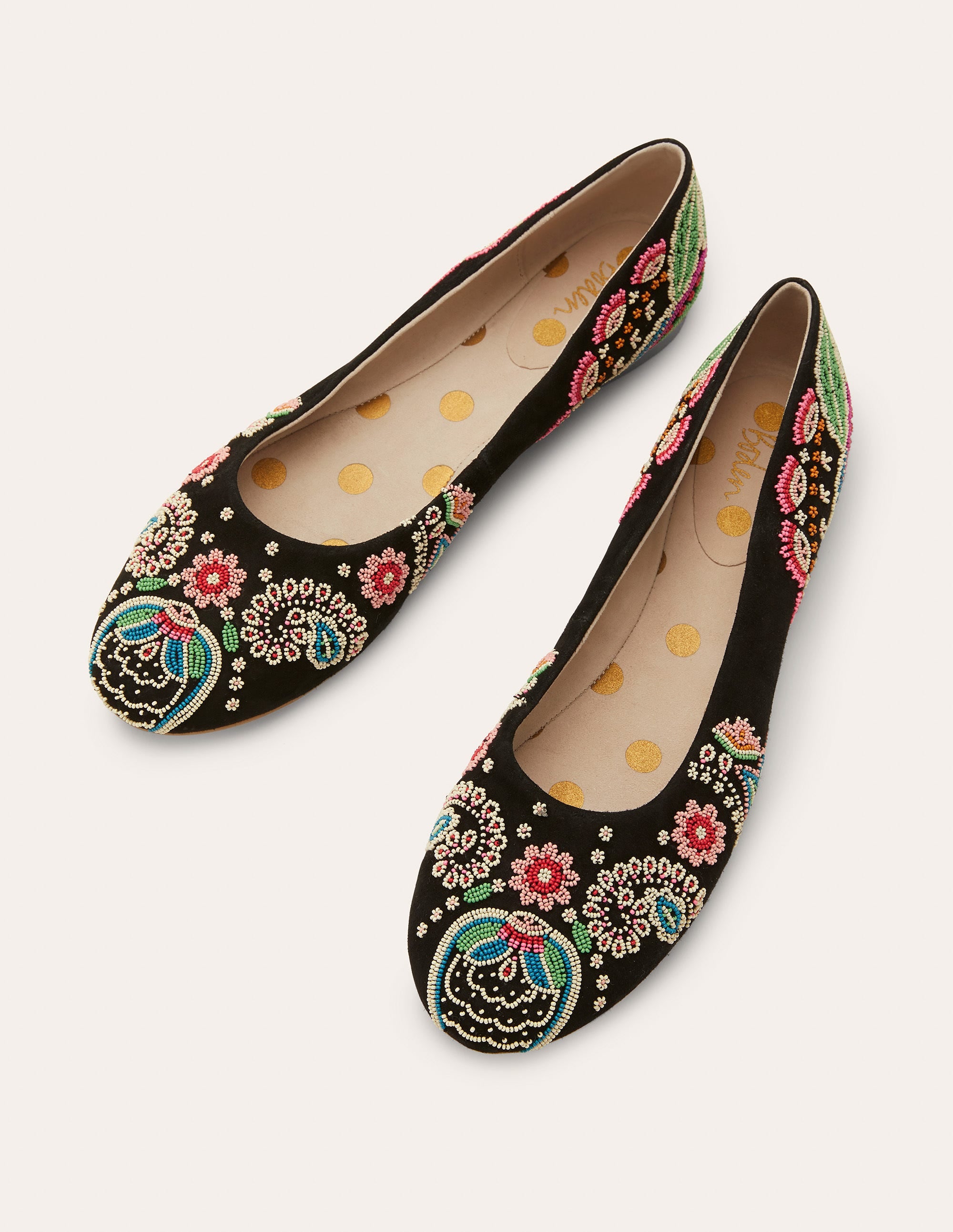 Embellished Ballerinas-Black Multi - Image 1