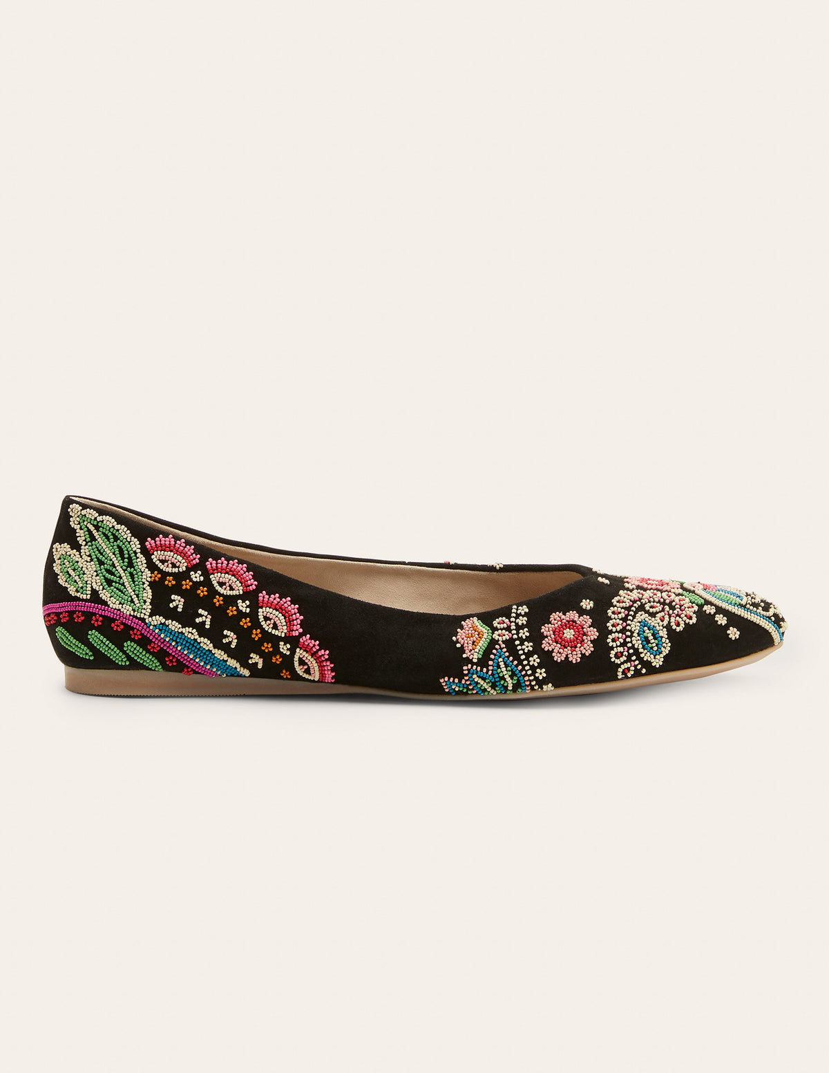 Embellished Ballerinas-Black Multi-2