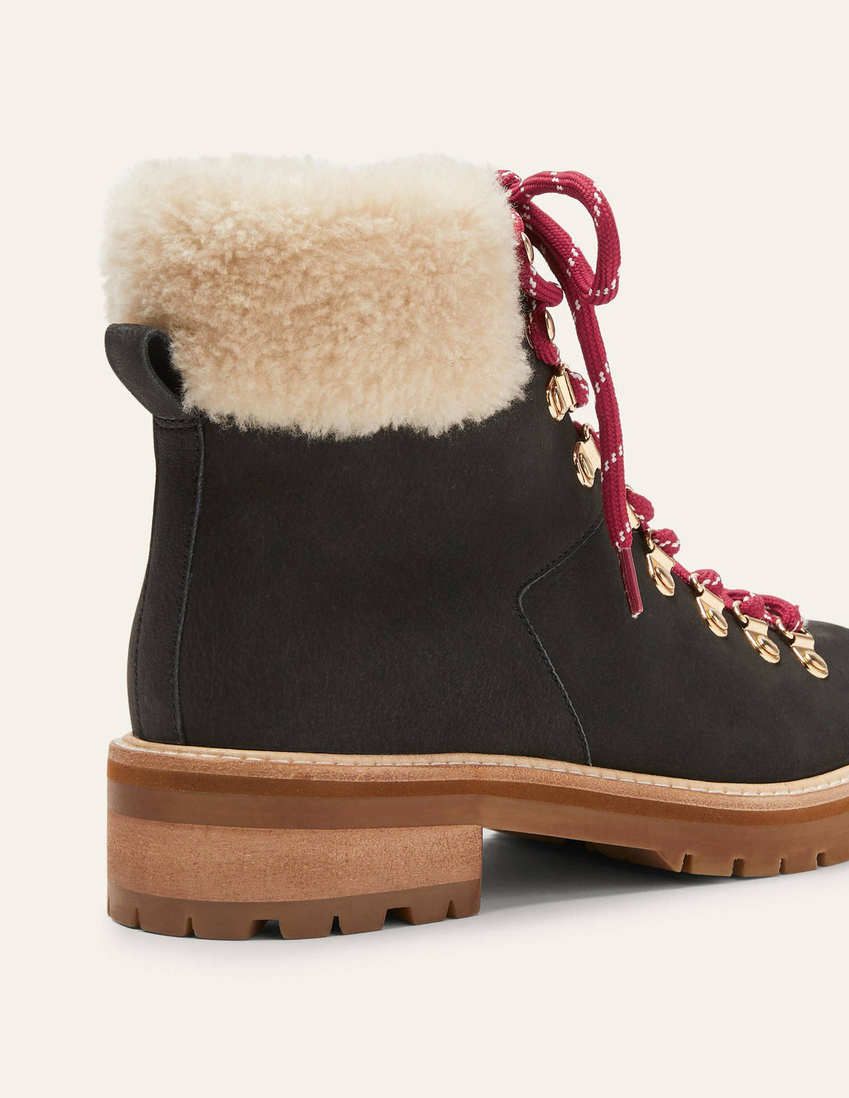 Lace-up Hiking Boots-Black - Image 4