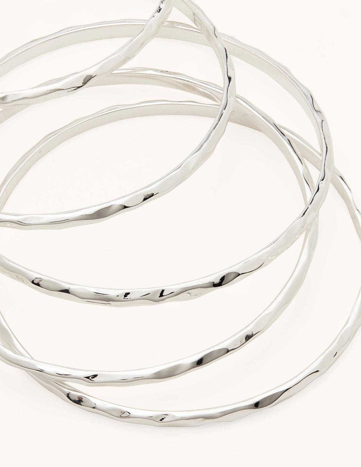 Hammered Bangles-Silver-2